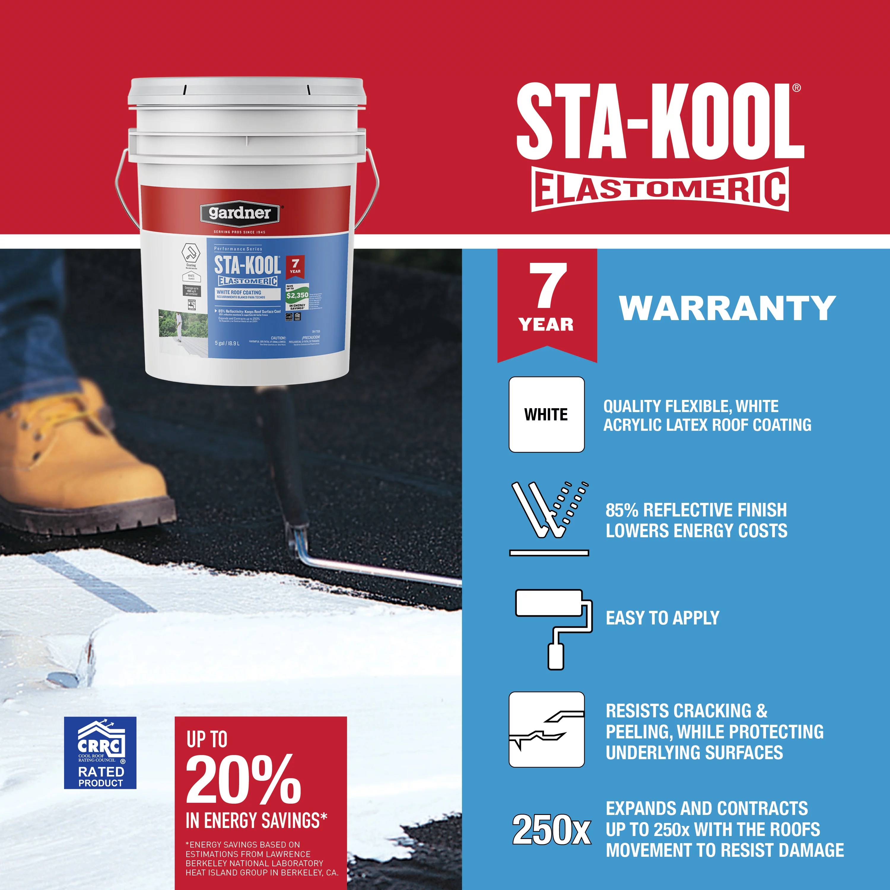 Gardner-Gibson Sta-Kool 7-Year Elastomeric Roof Coating