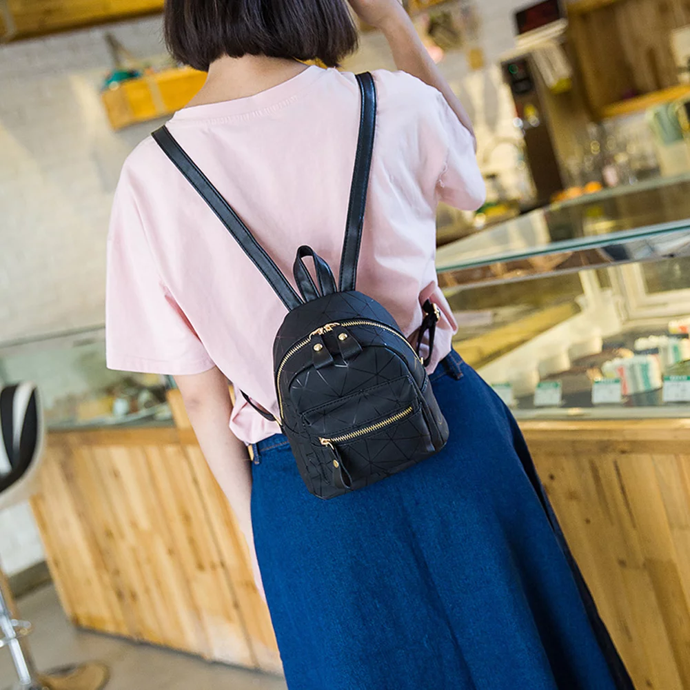 Women Mini Backpack PU Leather Shoulder Ladies Girls School Rucksack Travel Bag