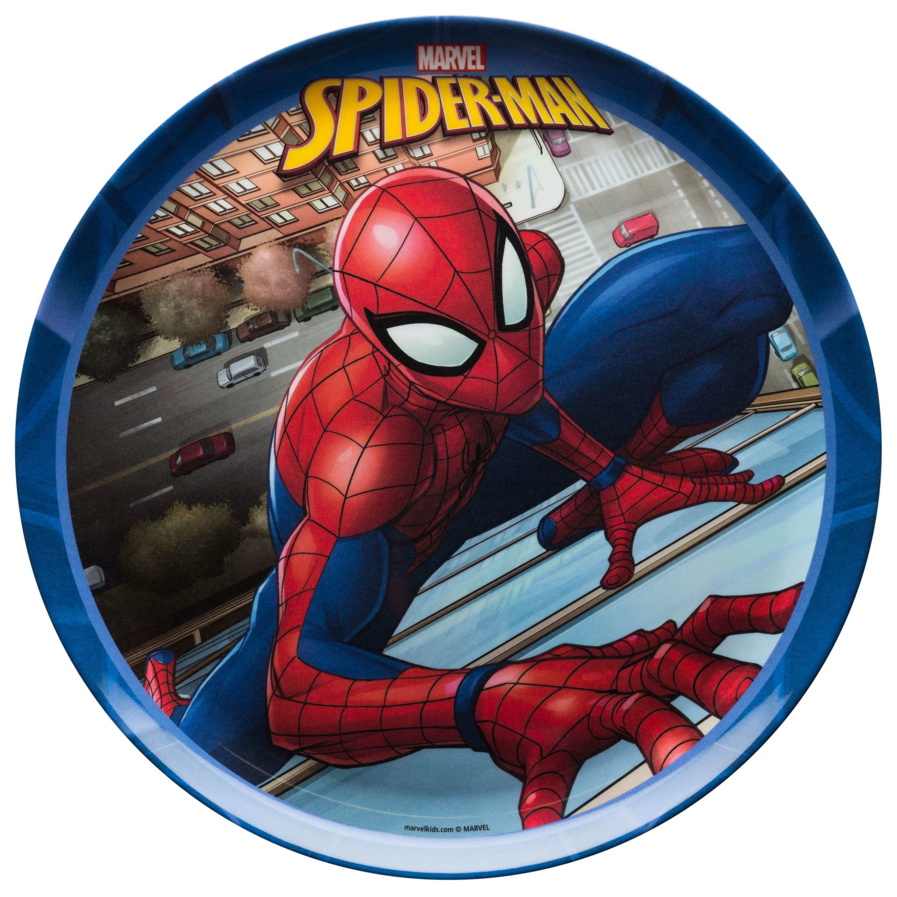 Zak Designs 2 pcs Marvel Kids Dinnerware Set Melamine Plate Bowl BPA Free Perfect for Kids Spider Man