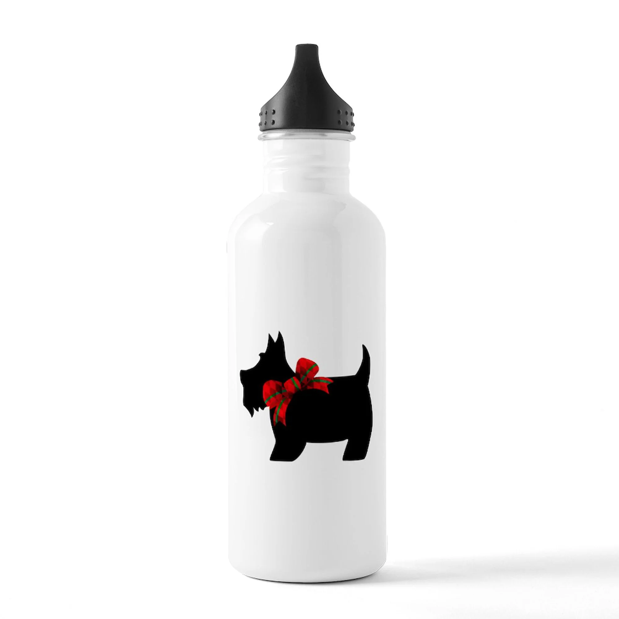 CafePress - Scottie Dog With Bow Water Bottle - Stainless Steel Water Bottle, Sports Bottle, 1.0L
