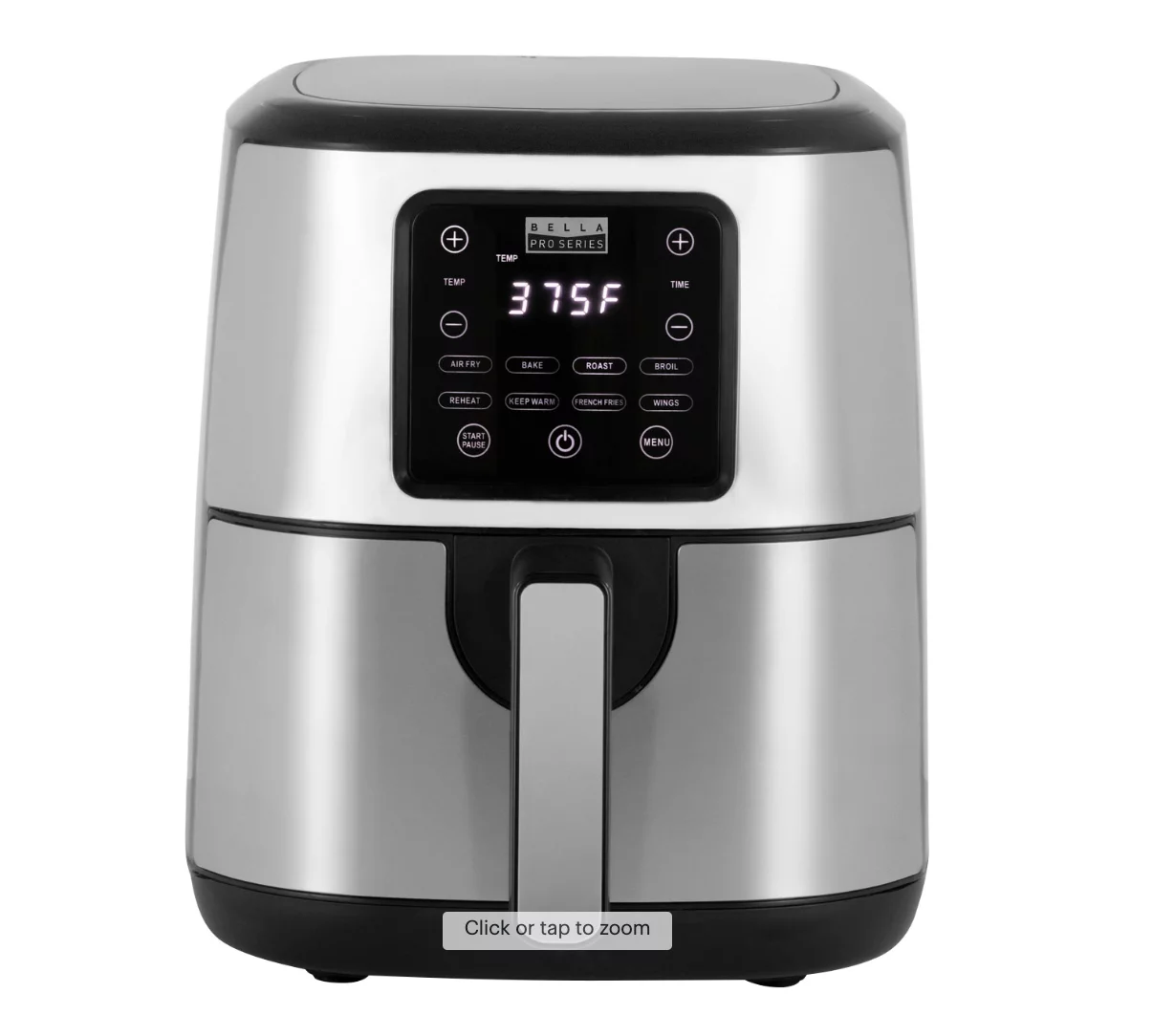 Bella Pro Series - 4.2-qt. Digital Air Fryer with Stainless Steel Finish - Stainless Steel