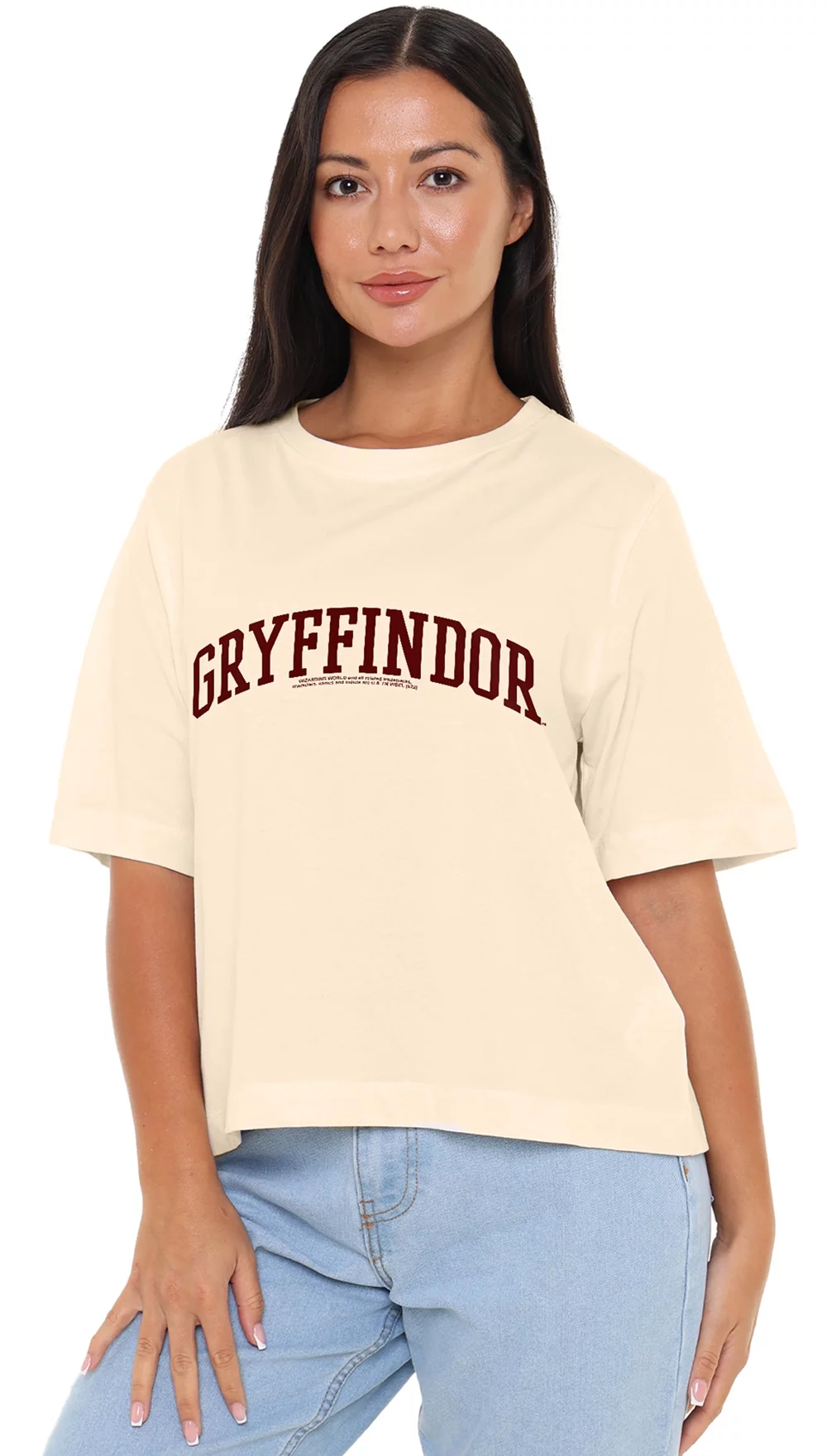 Harry Potter Gryffindor Collegiate Women's Boxy Cropped T Shirt