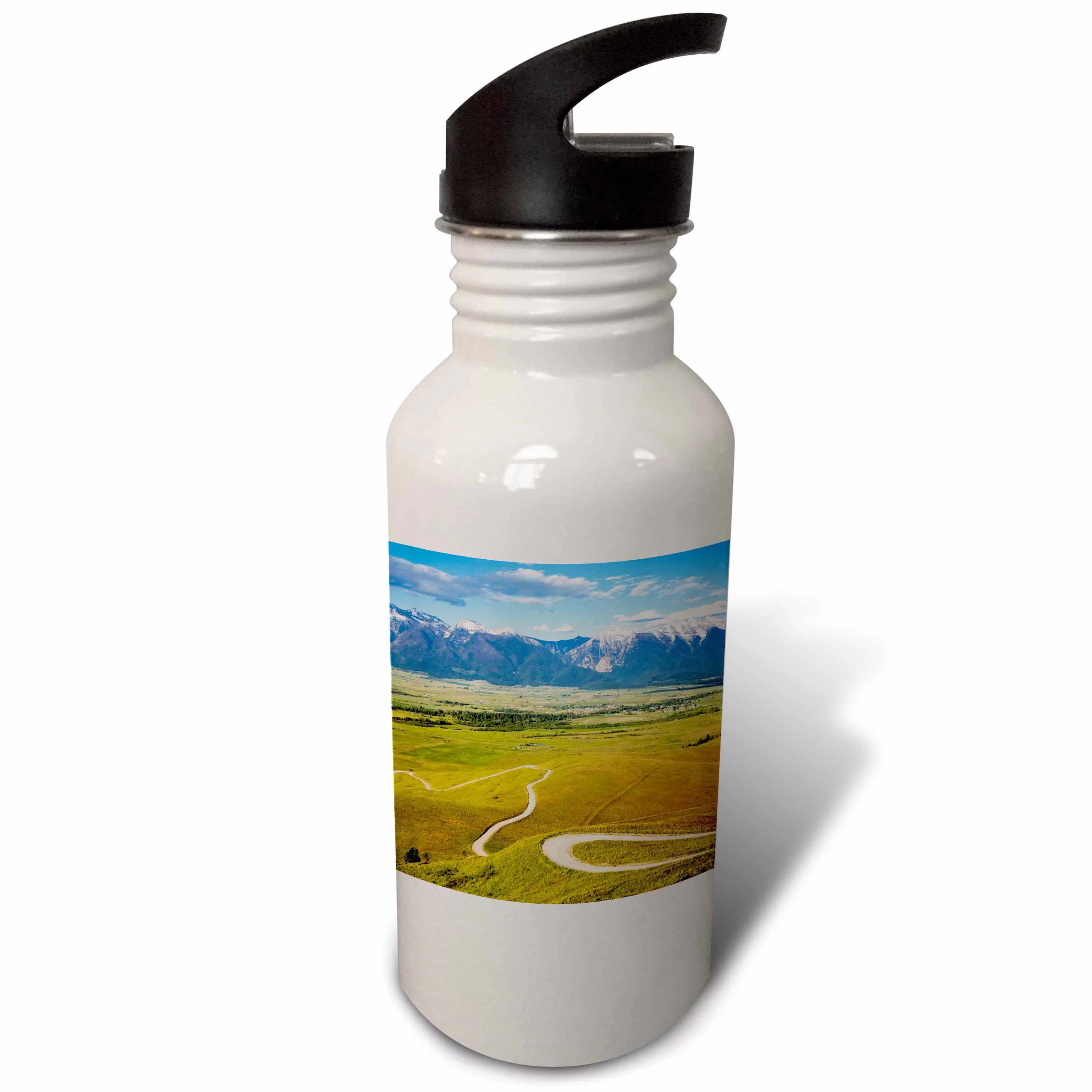St Ignatius, Red Sleep Mountain Drive, Montana - US27 CHA1480 - Chuck Haney 21 oz Sports Water Bottle wb-91788-1