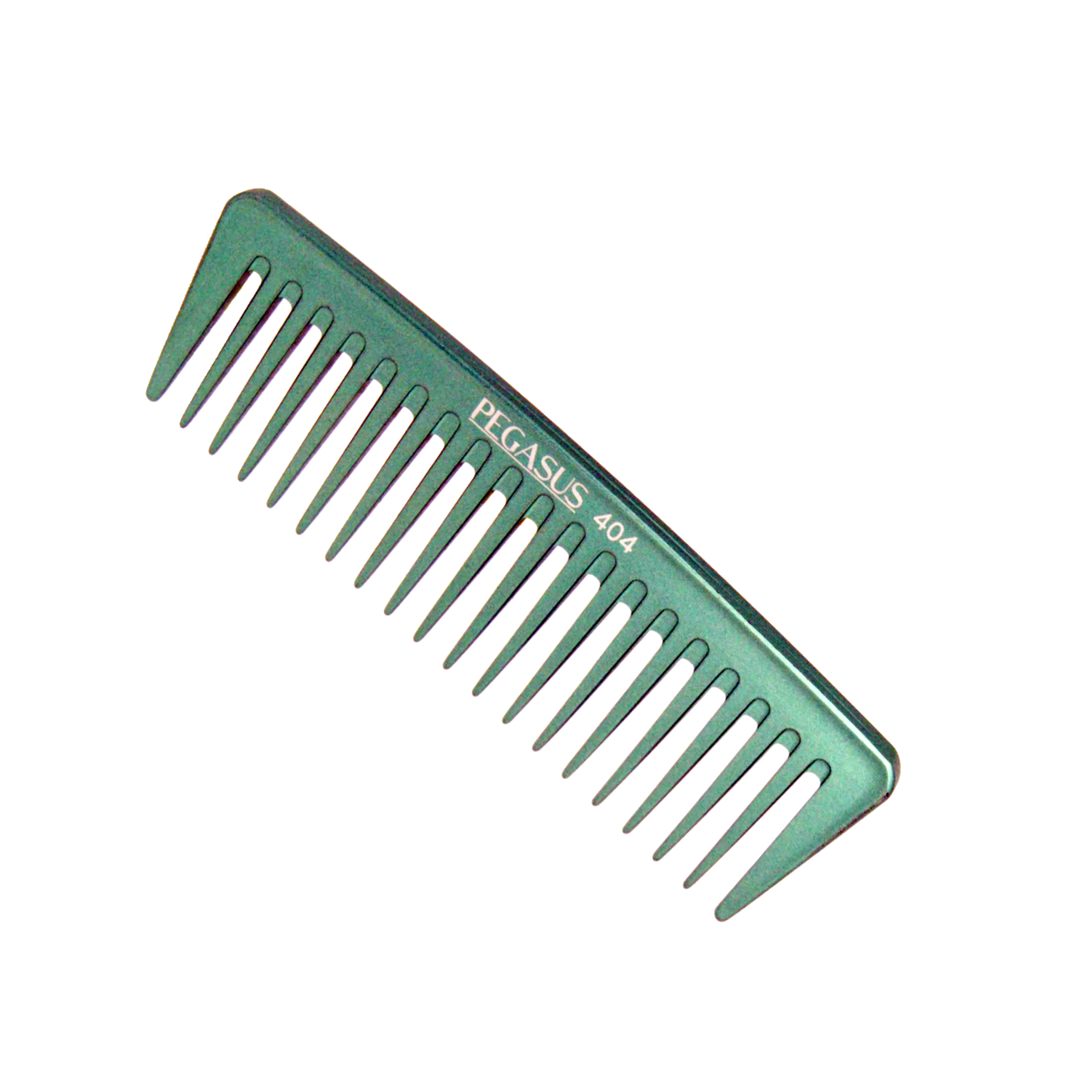 Pegasus MICOLOR 404, 7in Hard Rubber Wide Tooth Tall Styling Comb, Seamless, Smooth Edges, Anti Static, Heat and Chemically Resistant, Wet Hair, Everyday Grooming Comb | Peines de goma dura - Green