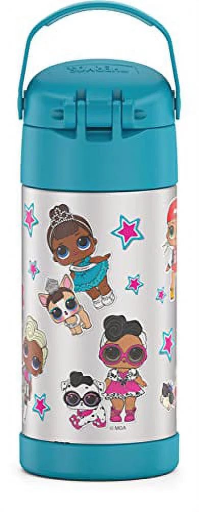 Thermos Funtainer 12 Ounce Stainless Steel Vacuum Insulated Kids Straw Bottle Baby Shark