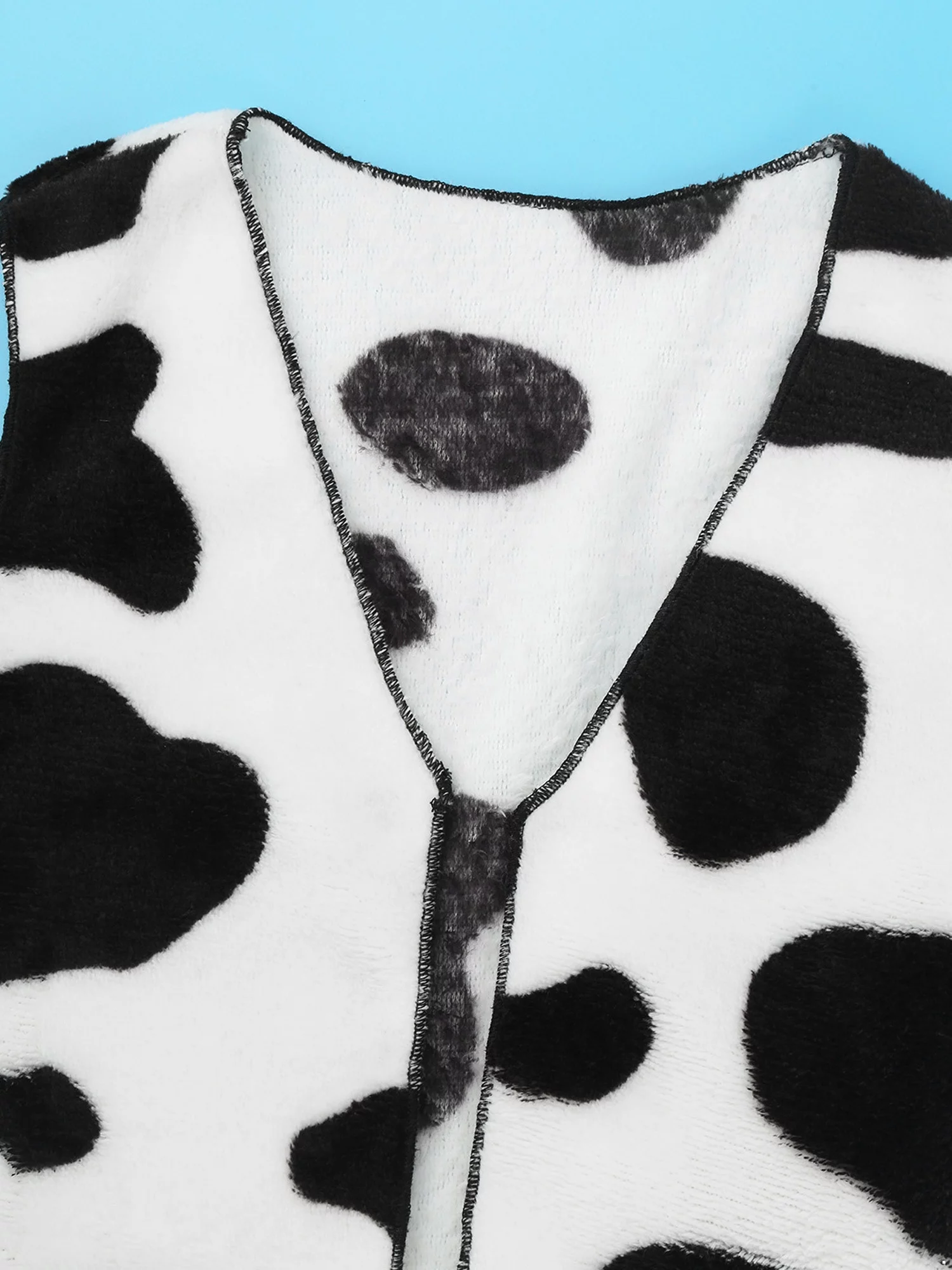 TiaoBug Kids Western Cowgirl Dress Up Open Front Vest with Flared Pants Sets Halloween Cosplay Costume Black&White 10