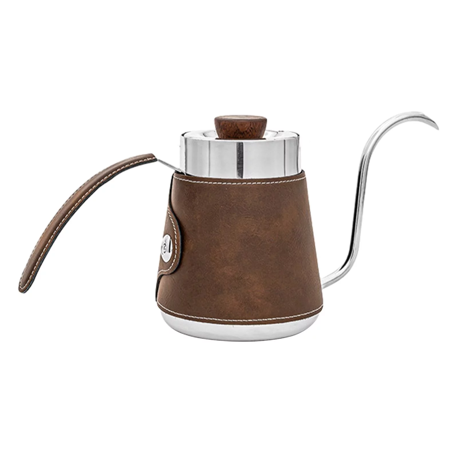 Pour over Drip Pot Coffee Drip Kettle, Water Dripper Kettle Stainless Steel Tea Pot, Gooseneck Kettle for Office, Hotel, Camping, Picnic Indoor brown