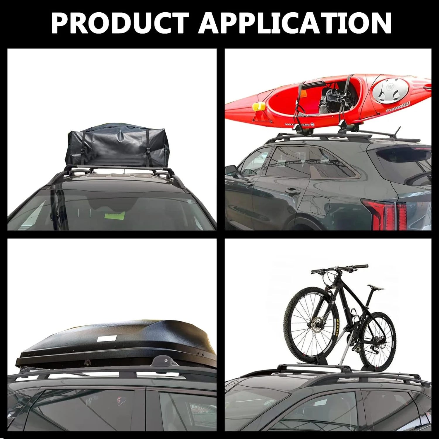 ROKIOTOEX Cobra Roof Rack Crossbars Fit for 2022-2024 Kia Grand Carnival Raised Side Rails, Cross Bars for Rooftop Cargo Box Luggage, Ski Board, Bike Carrier – Silver ZJ3025