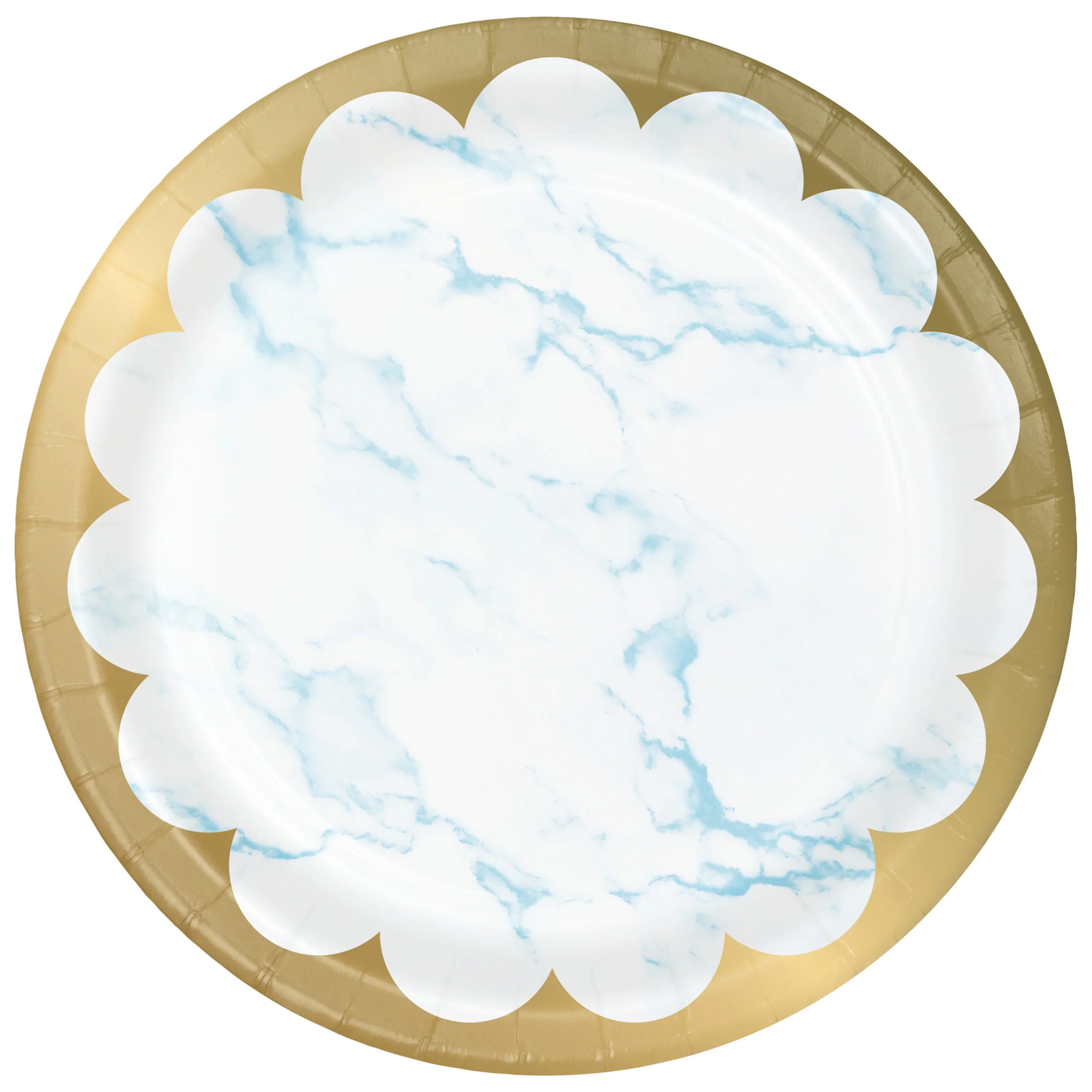 Blue Marble Dessert Plates 24 Count