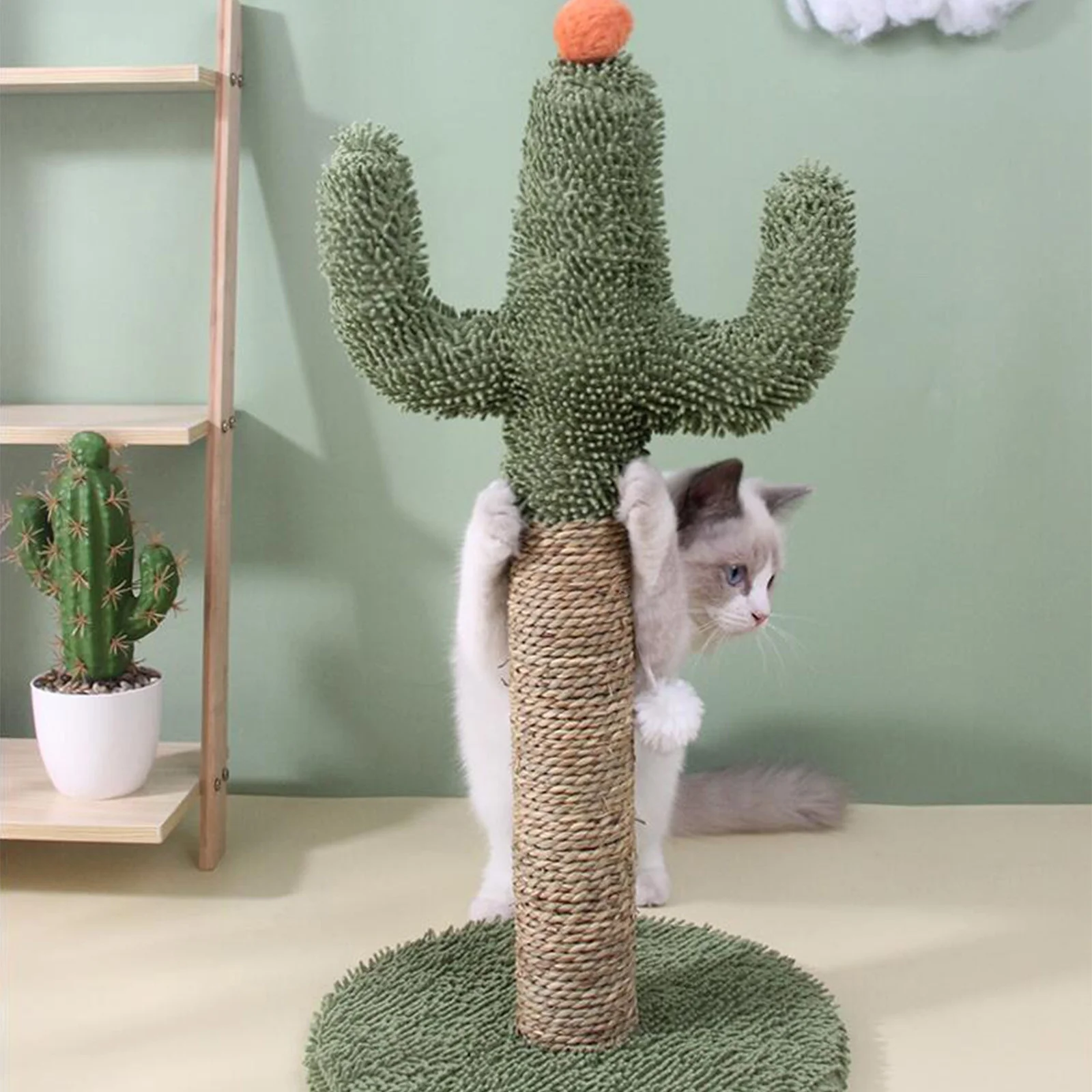 Shldybc Climbing Frame Christmas Tree Natural Sisal Scratch Column Simulation Pasture Large Wear- Scratch Toy Scratch Board