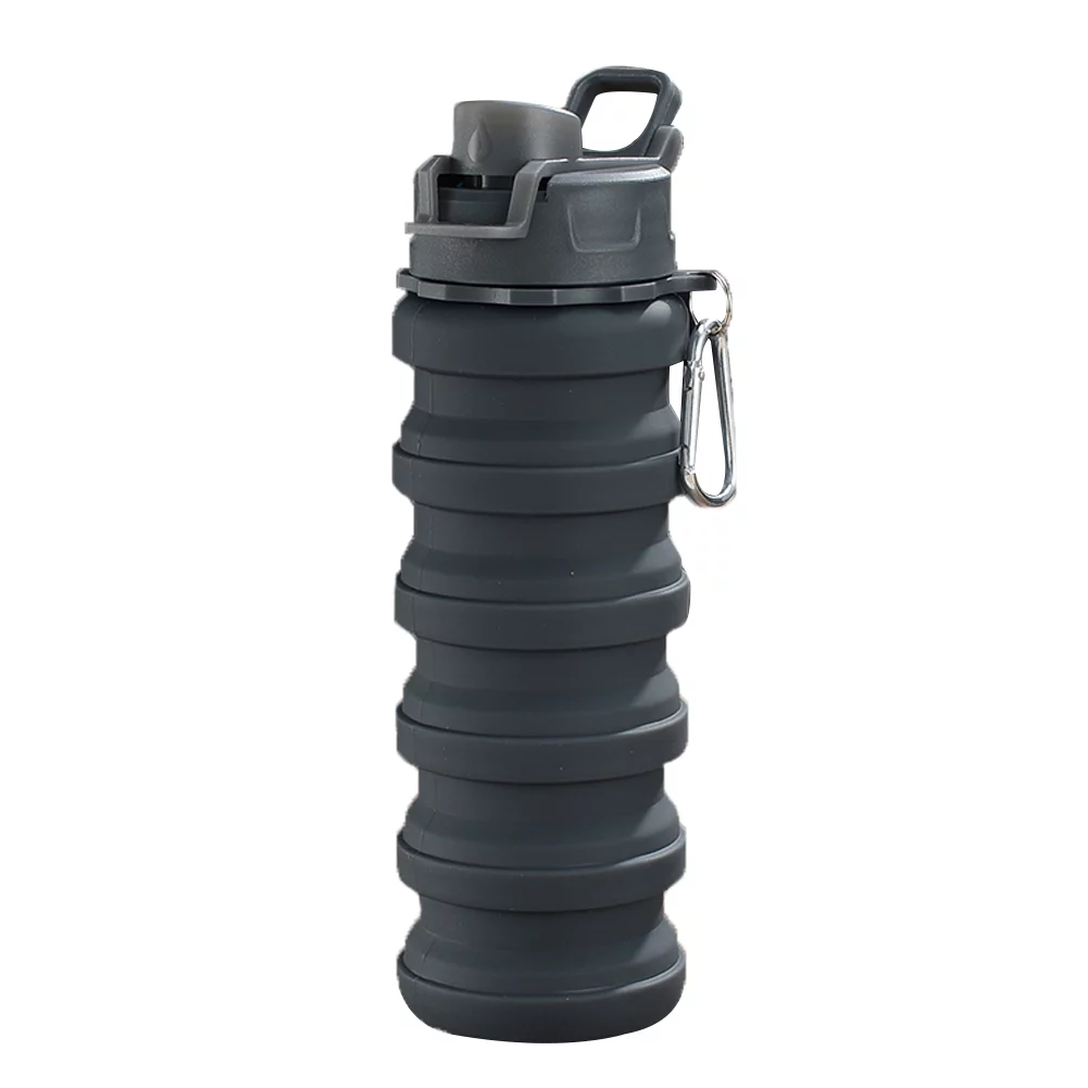 Foldable Sports Water Bottle Portable Collapsible Silicone Water Bottle Lid Foldable Kettle