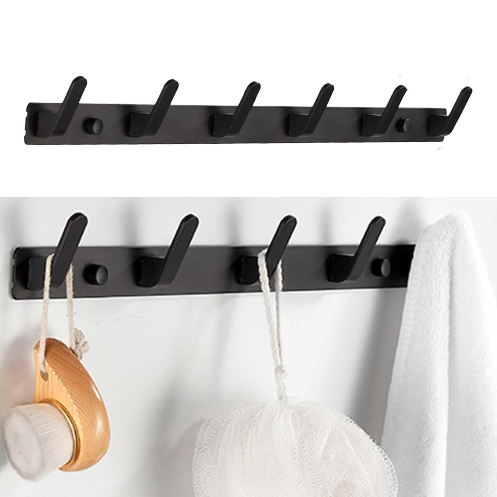 Shower Rack Hooks Door Holder Rack Hanger for Bedroom Scarf Purse 6 Hooks
