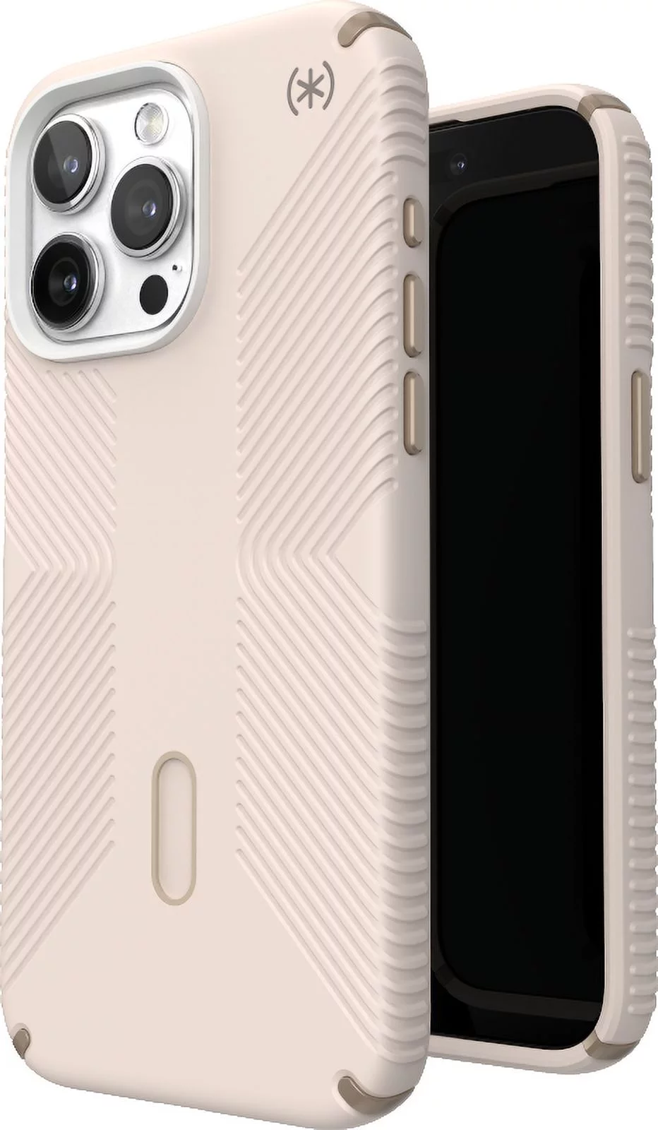 Speck iPhone 15 Pro Max Case-Presidio2 Grip-ClickLock-MagSafe-6.7 Inch Phone Case-Bleached Bone/Heirloom Gold/Hazel Brown