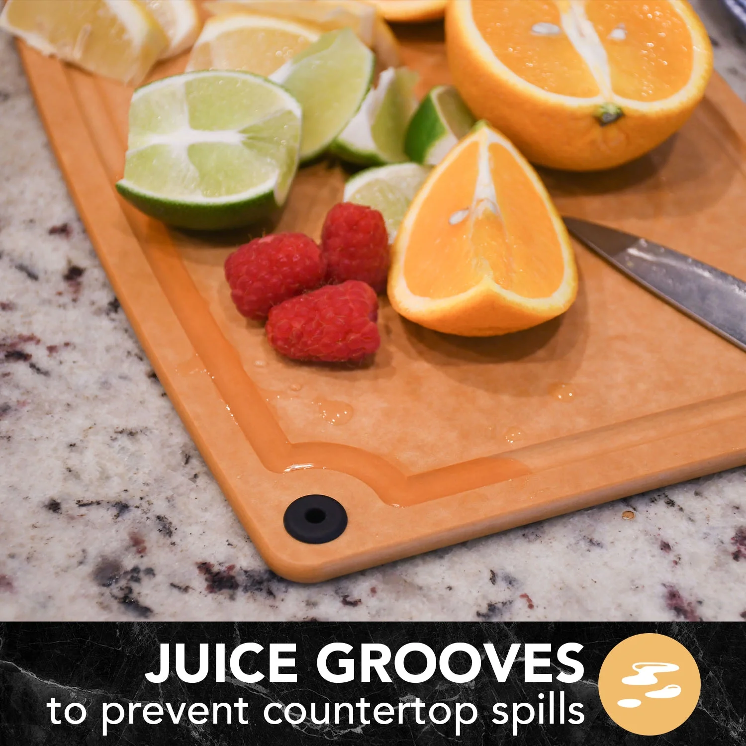 Barenthal 2PCS Eco-Friendly Composite Reversible Cutting Board Set with Handles, Small/Large