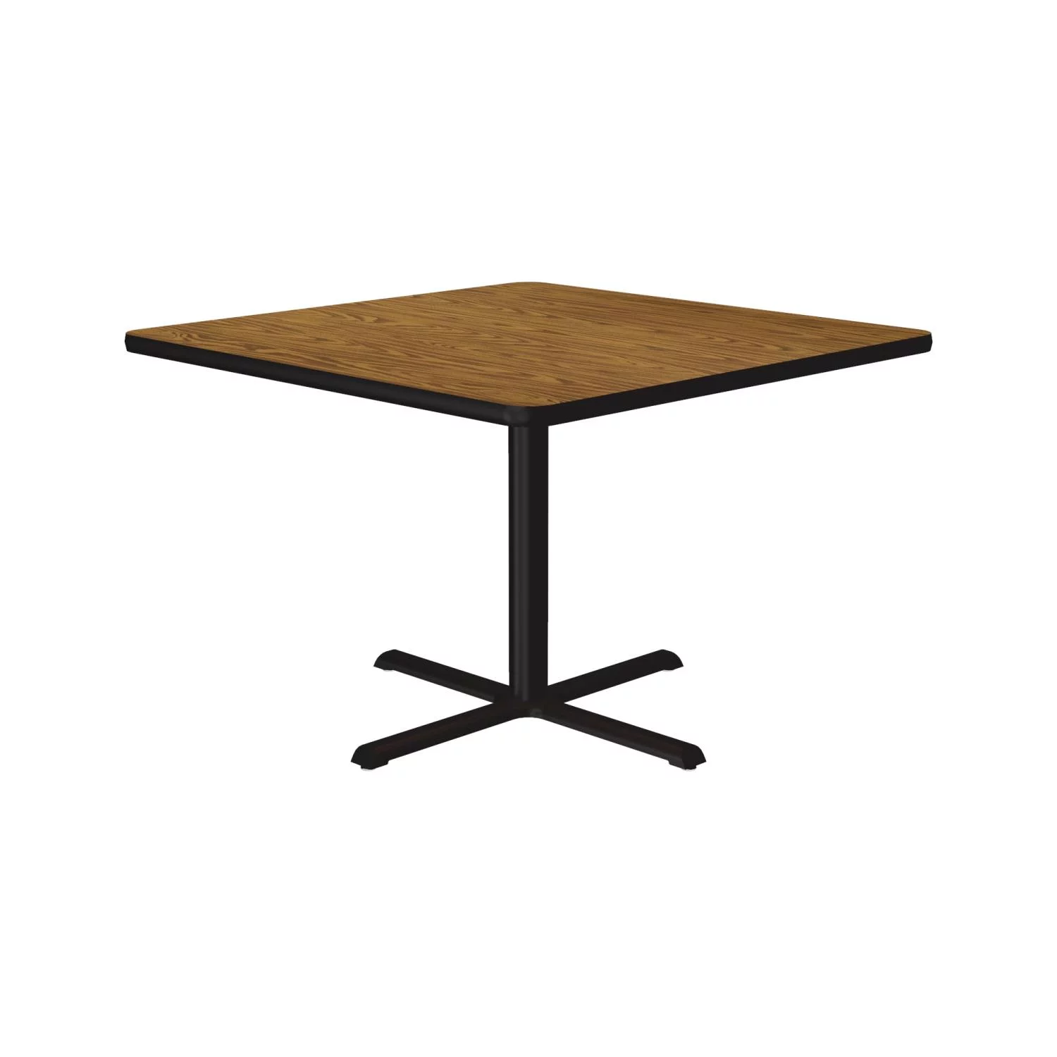 Correll Square Laminate Cafe And Breakroom Table With Medium Oak BXT36TFS-06