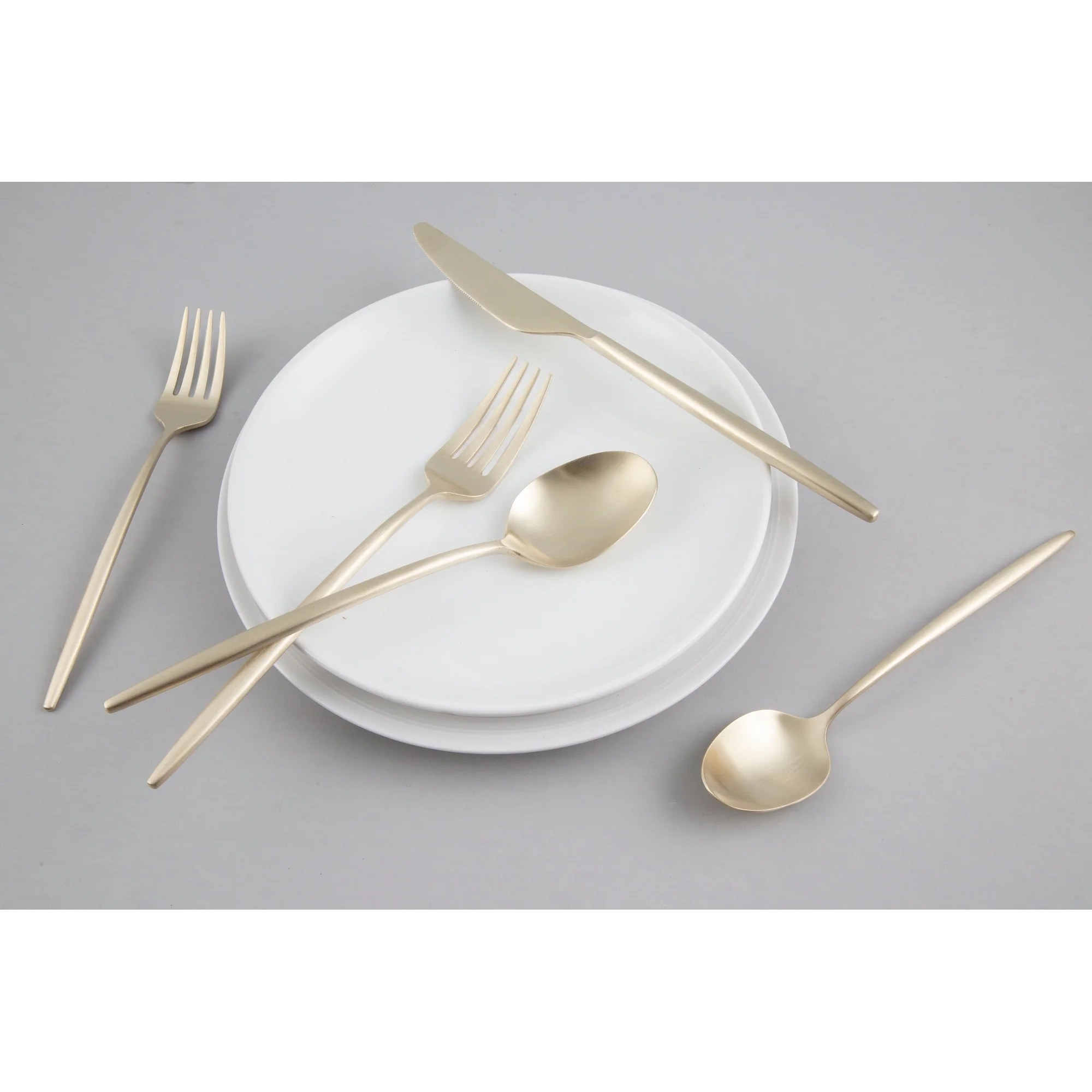 Cambridge Silversmiths Gaze 20 Piece Flatware Set, Service for 4 - 20 Piece Black Champagne