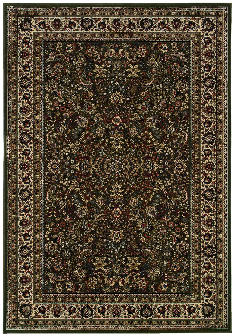 Sphinx Ariana Area Rug 213G8 Traditional Green Persian Flowers 12' x 15' Rectangle