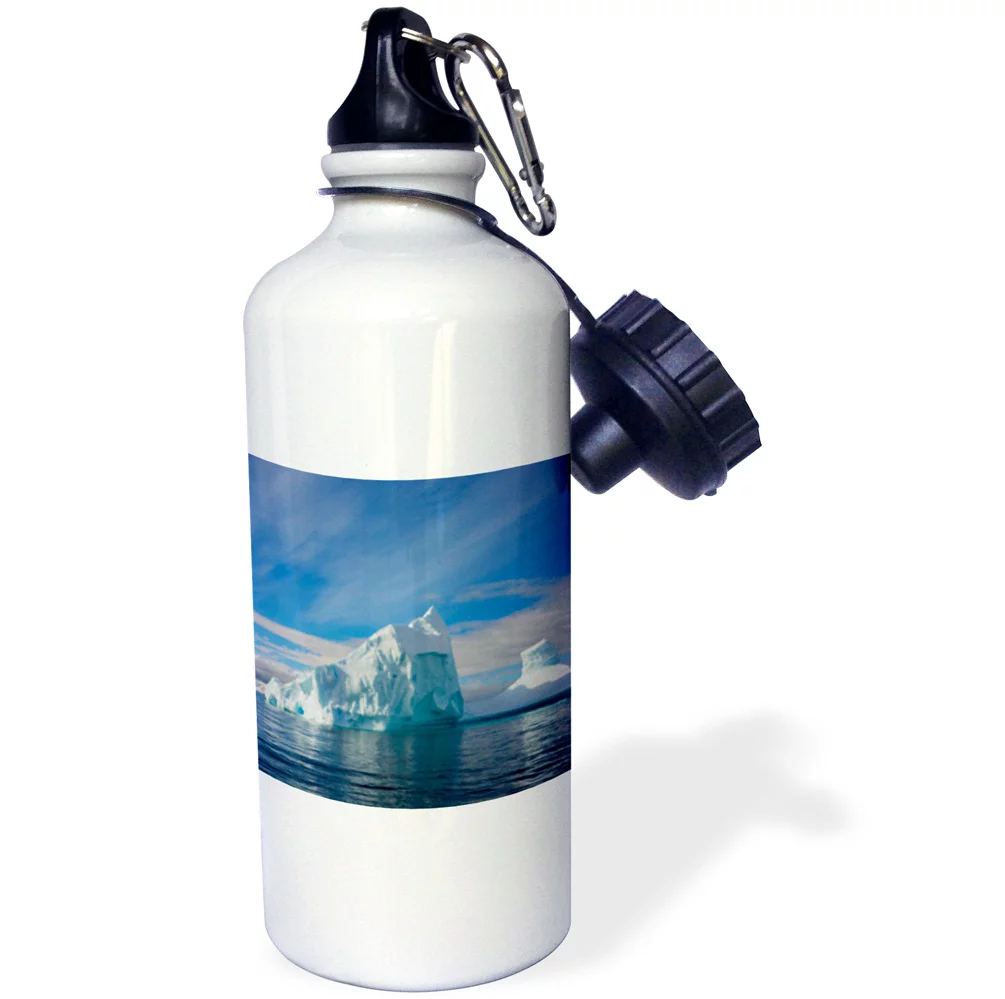 3dRose Antarctica. Iceberg - Water Bottle, 21-ounce