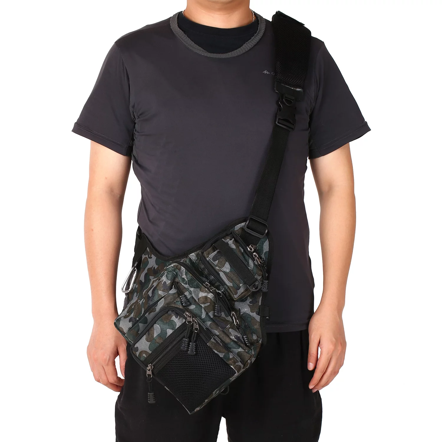 32x39x12CM Fishing Bag Multi-Purpose Waterproof Canvas Fishing Reel Lure Tackle Bag