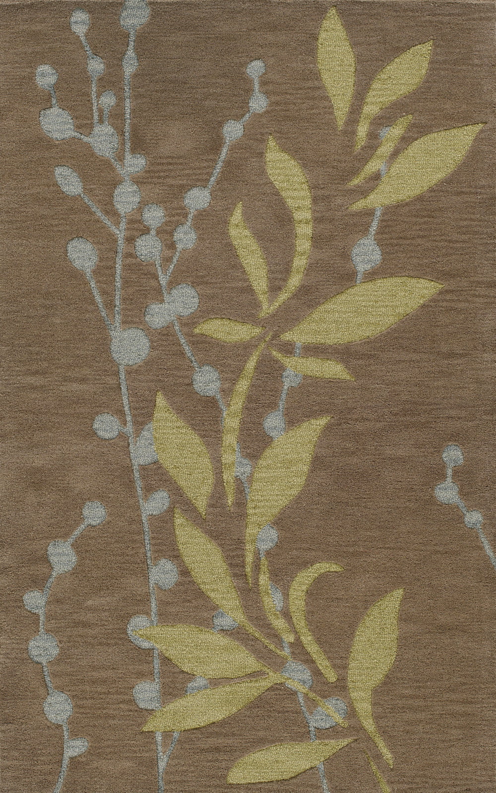 Dalyn Transitions Area Rug TR20 Tr20 Brown Leaves Vines 4' x 4' Square