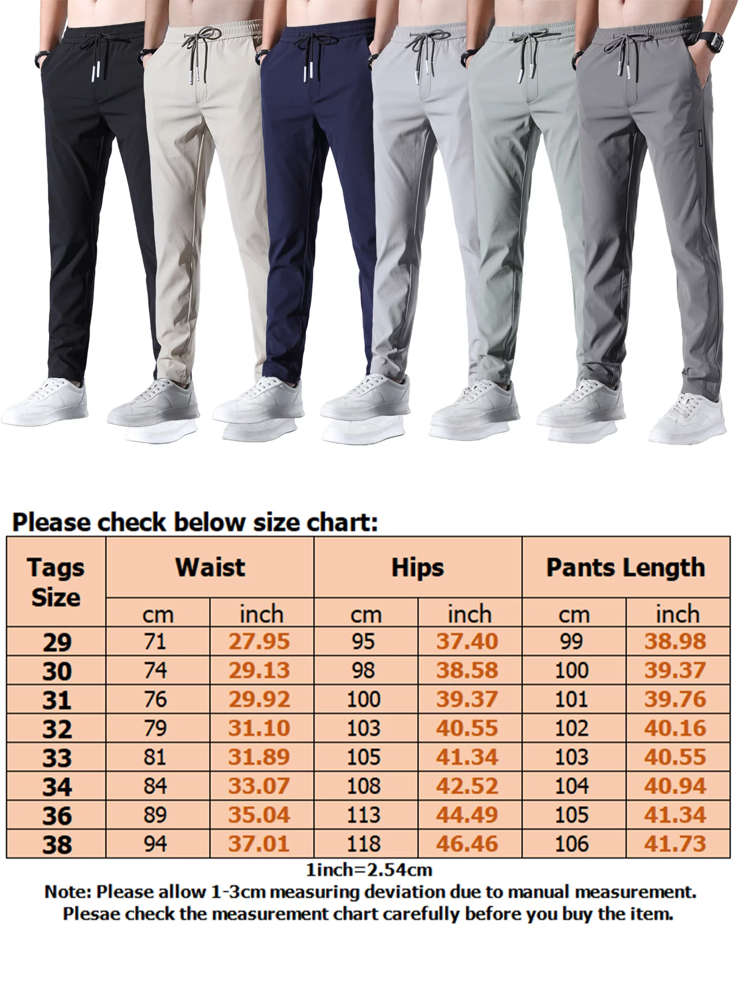 Colisha Summer Casual Elastic Waist Pants Mens Quick Dry Lightweight Outdoor Running Climbing Drawstring Trousers Solid Color Stretchy Pants With Pockets