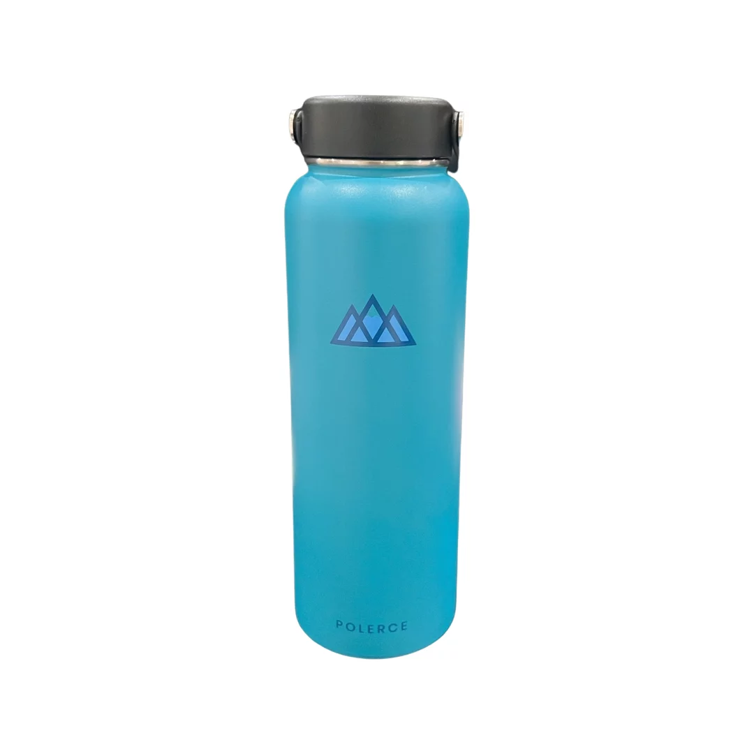 Vacuum Insulated Bottle - Stainless Steel Thermally Insulated Flask with Flex Cap - 40 fl oz - Blue - by Polerce
