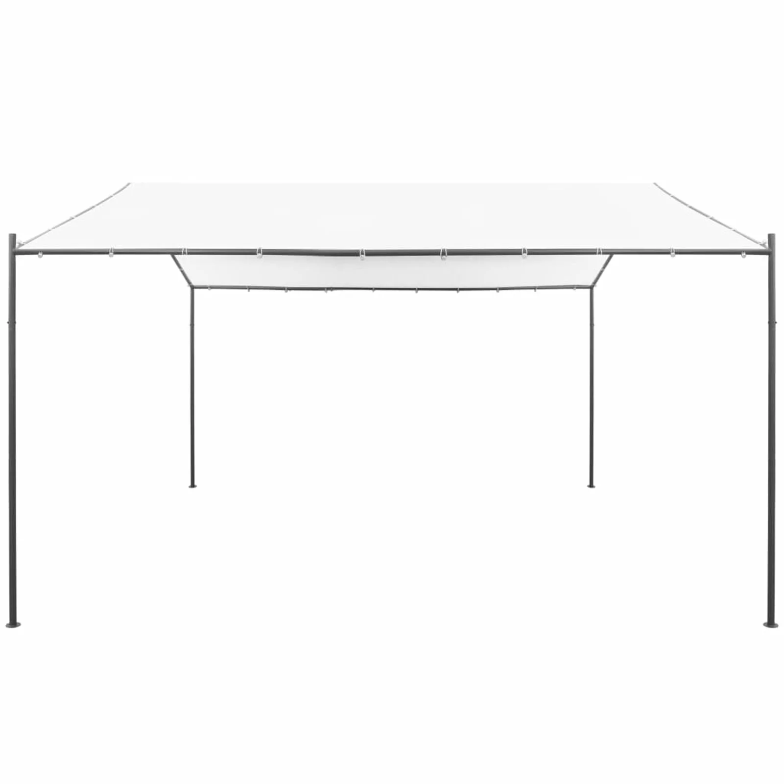 Dcenta Party Tent Outdoor Gazebo Canopy Sun Shade Shelter Steel Frame White for Patio, Wedding, BBQ, Camping, Festival Events 157.5 x 157.5 x 102.4 Inches (L x W x H)