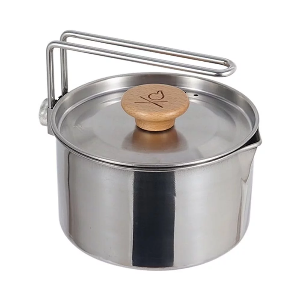 Stainless Steel Kettle Outdoor Camping Pot Portable Mountaineering Trekking Cooking Tool Travel Hiking Cookware Equipment