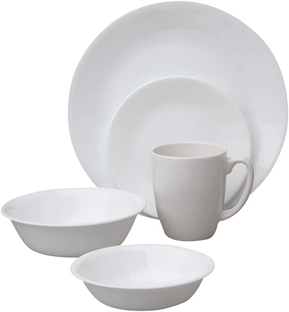 Livingware Winter Frost White 30-Piece Dinnerware Set, Service for 6