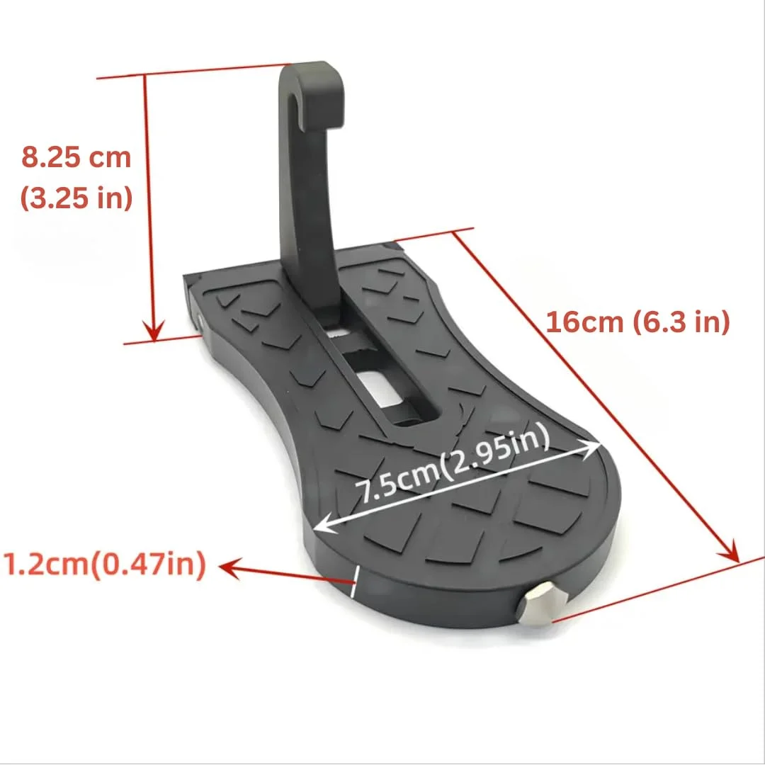 Muerk Car Latch Door Step with Glass Breaker Safety Hammer, Easy Access to Rooftop for Most Car, SUV, Truck, Max Load 400 lbs