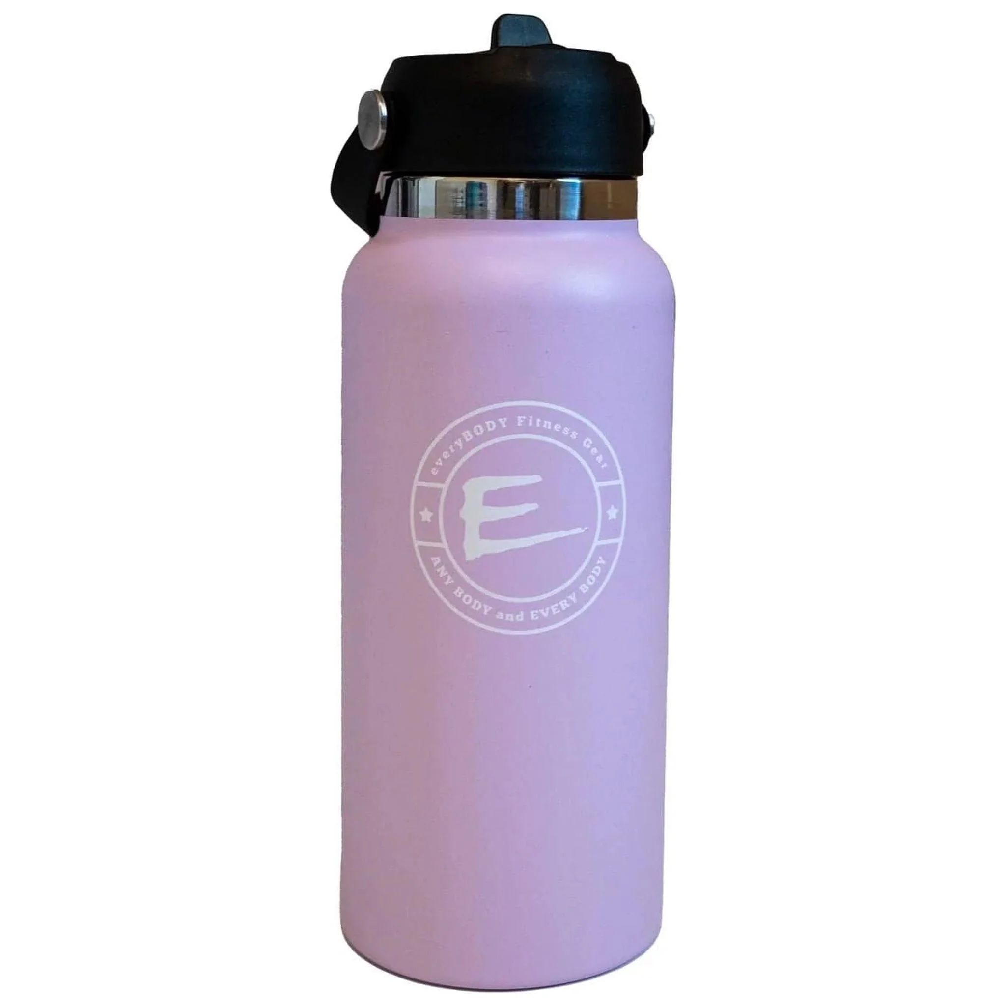 Everybody Fitness Gear  32 Ounce Wide Mouth Adjustable Spout Stainless Steel Lavender  Water Bottle