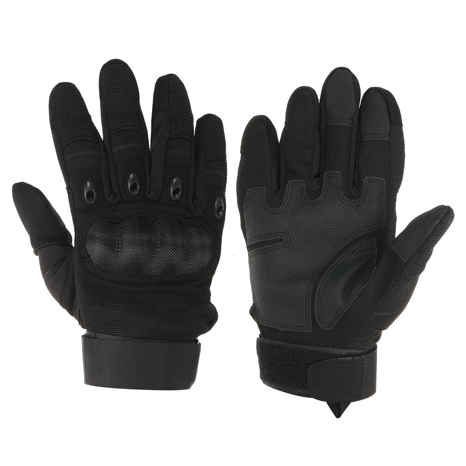 Uxcell Motorcycle Gloves Full Finger Gloves Touch Screen Breathable Workout Gloves Black, XL
