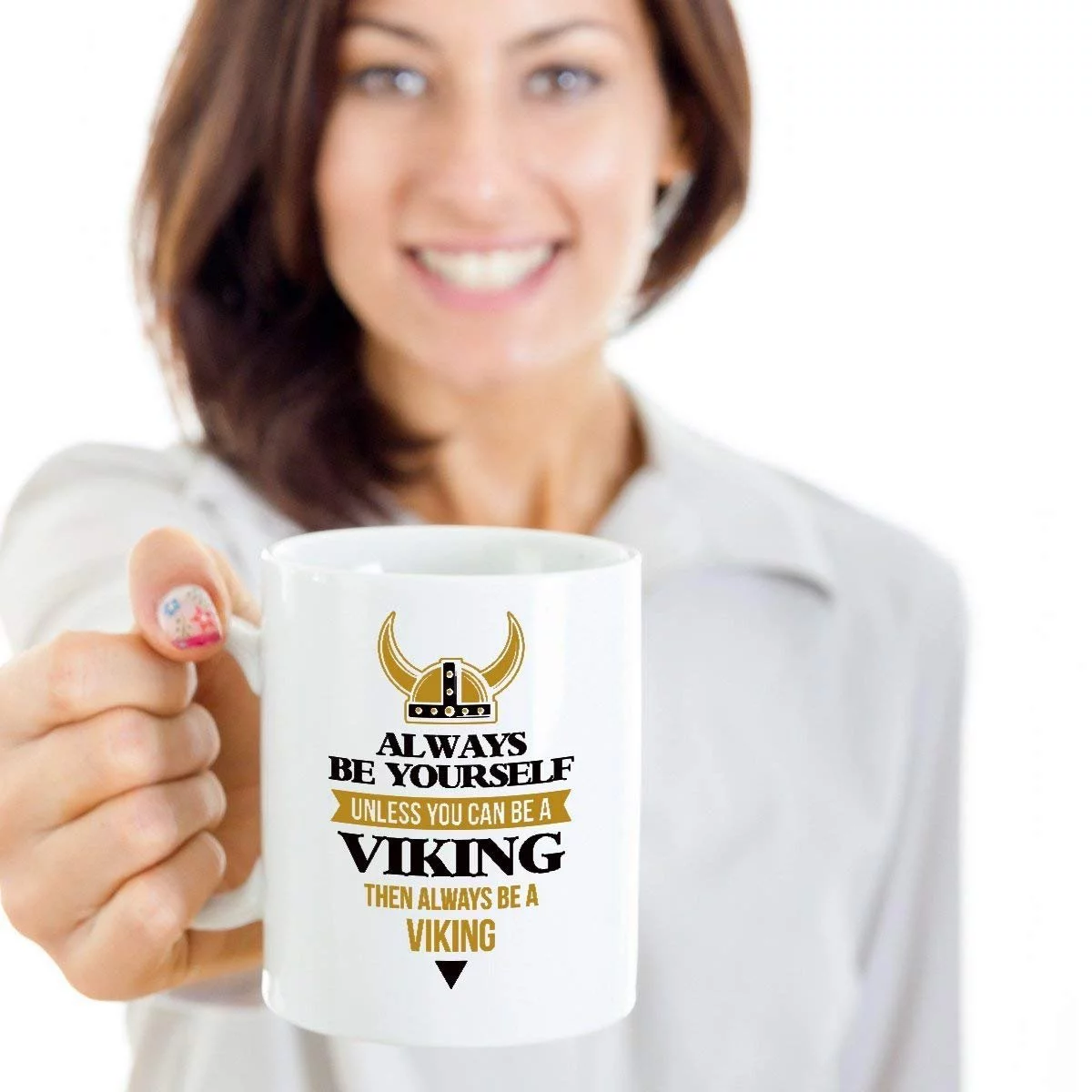 Always Be Yourself Unless You Can Be A Viking Coffee & Tea Gift Mug, Norse Themed Gifts and Ideas for Boys, Men & Women (15oz)