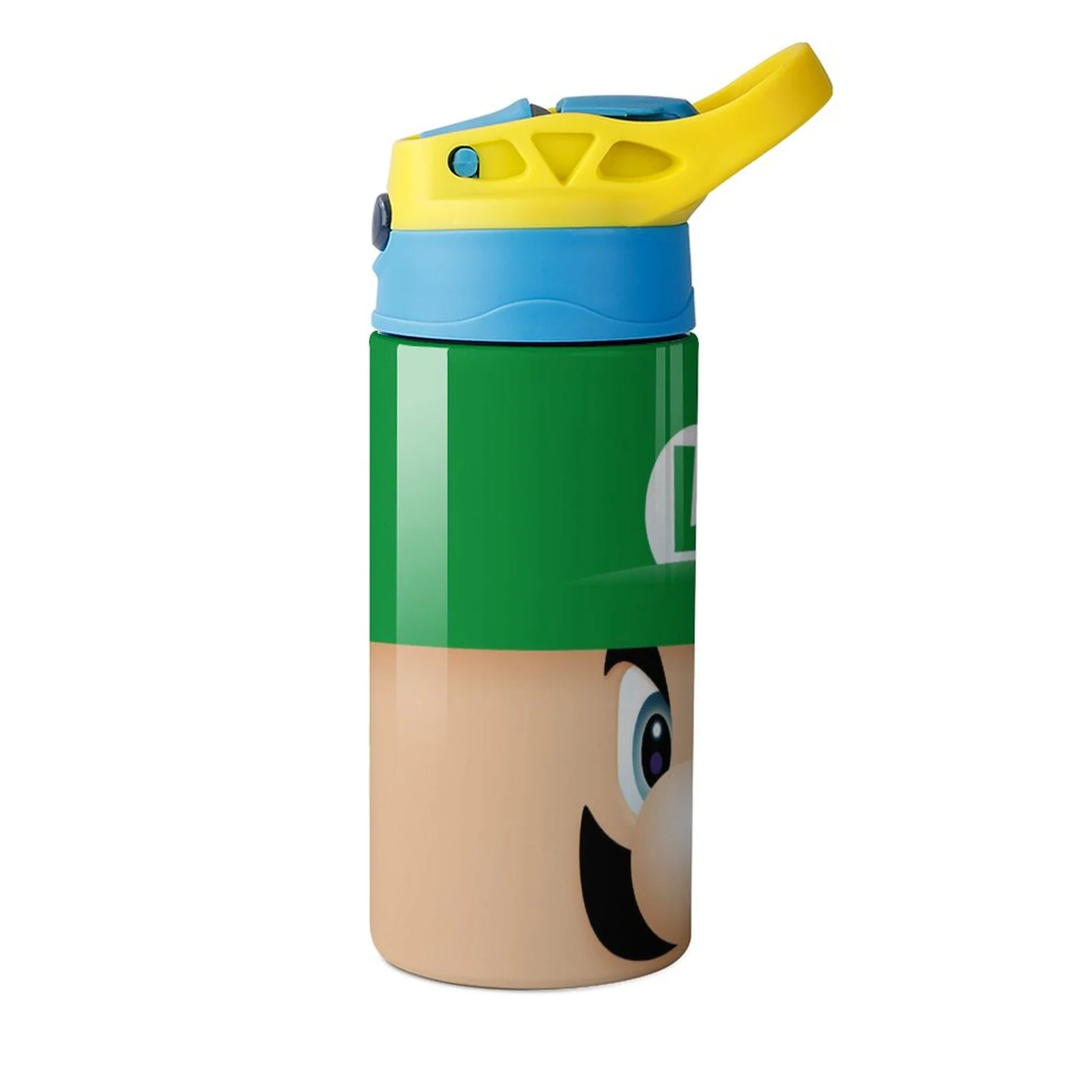 Face Luigi's Mansion Kid's Insulated Water Bottle With Straw Vacuum Stainless Steel Cup Leak-Proof Children Toddler Thermoses