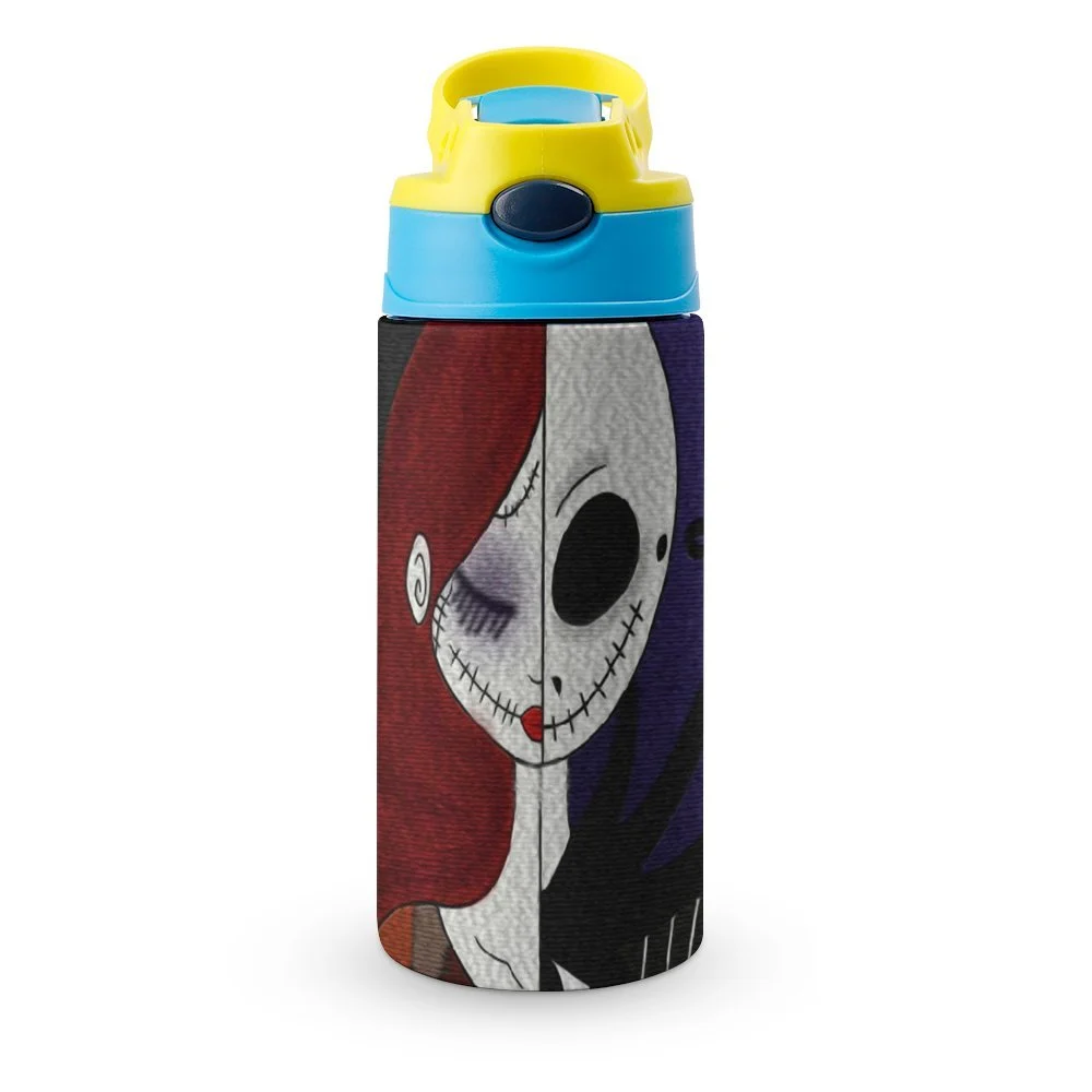 The Nightmare Before Christmas Kid's Insulated Water Bottle With Straw Vacuum Stainless Steel Cup Leak-Proof Children Toddler Thermoses