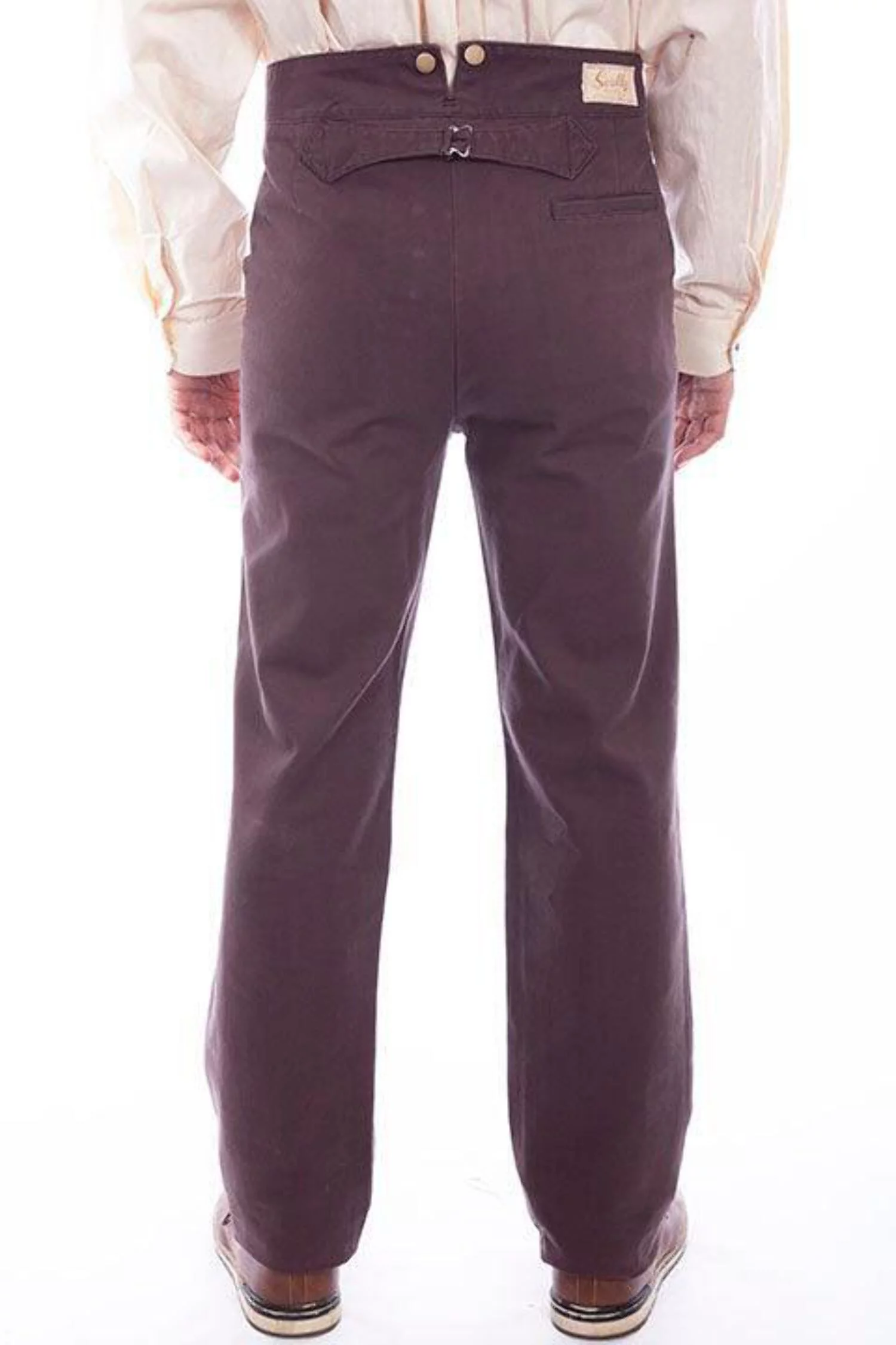 Scully Leather Walnut Canvas Mens Pant