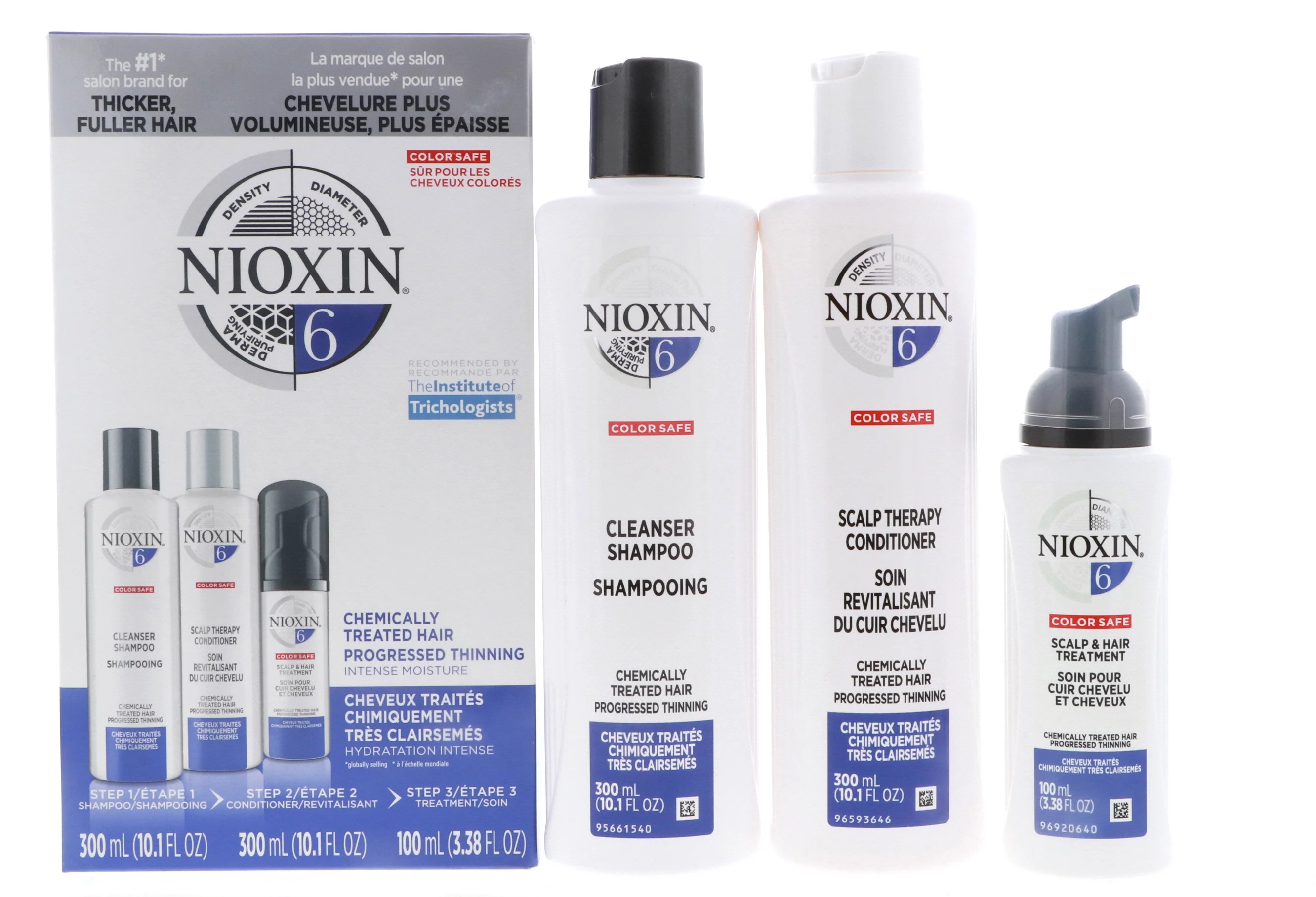 Nioxin System 6 Trio: Cleanser Shampoo 10.1 oz , Scalp Therapy Conditioner 10.1 oz , Scalp & Hair Treatment 3.38 oz