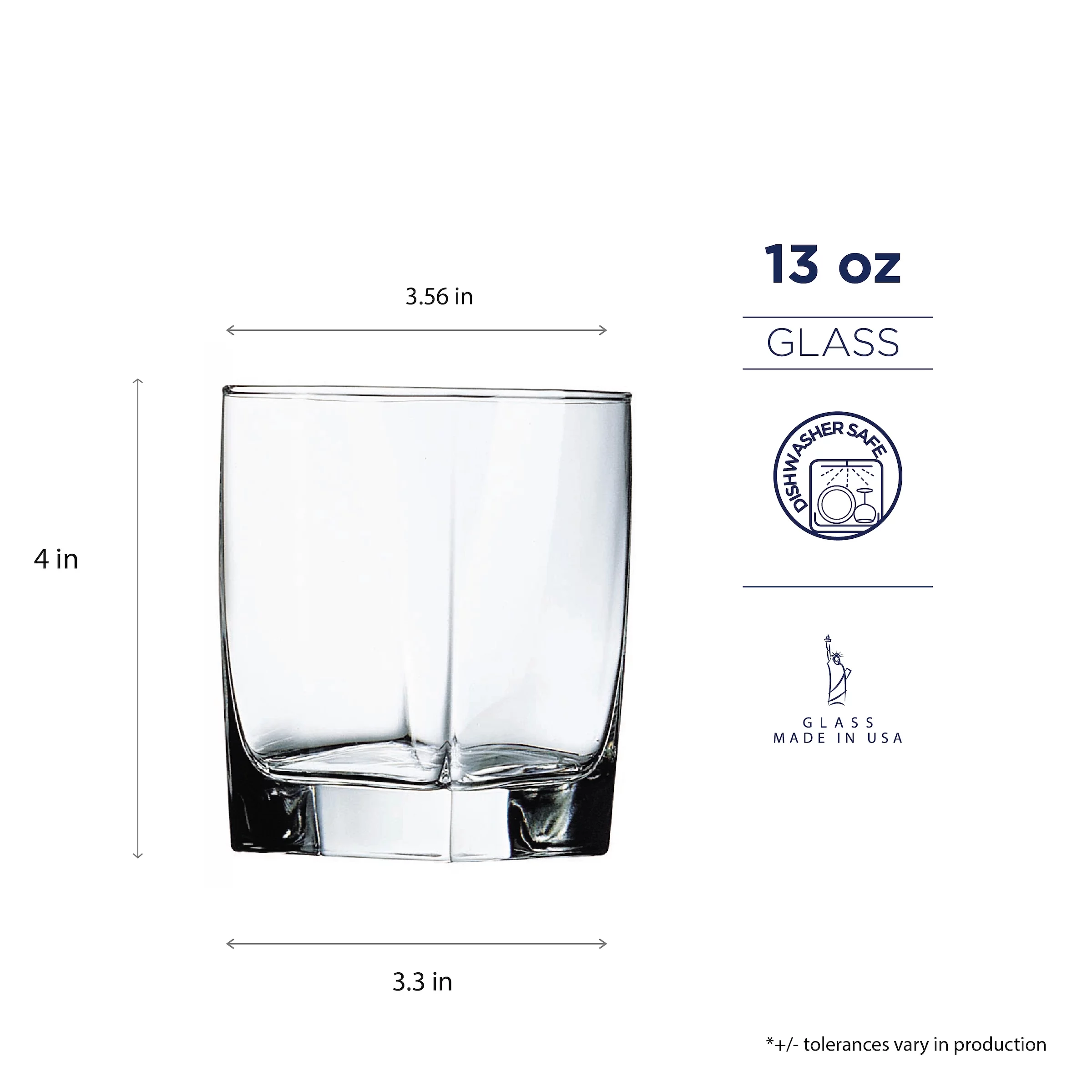Luminarc 13 oz. Sterling Clear Glass DOFs 4 Piece Set