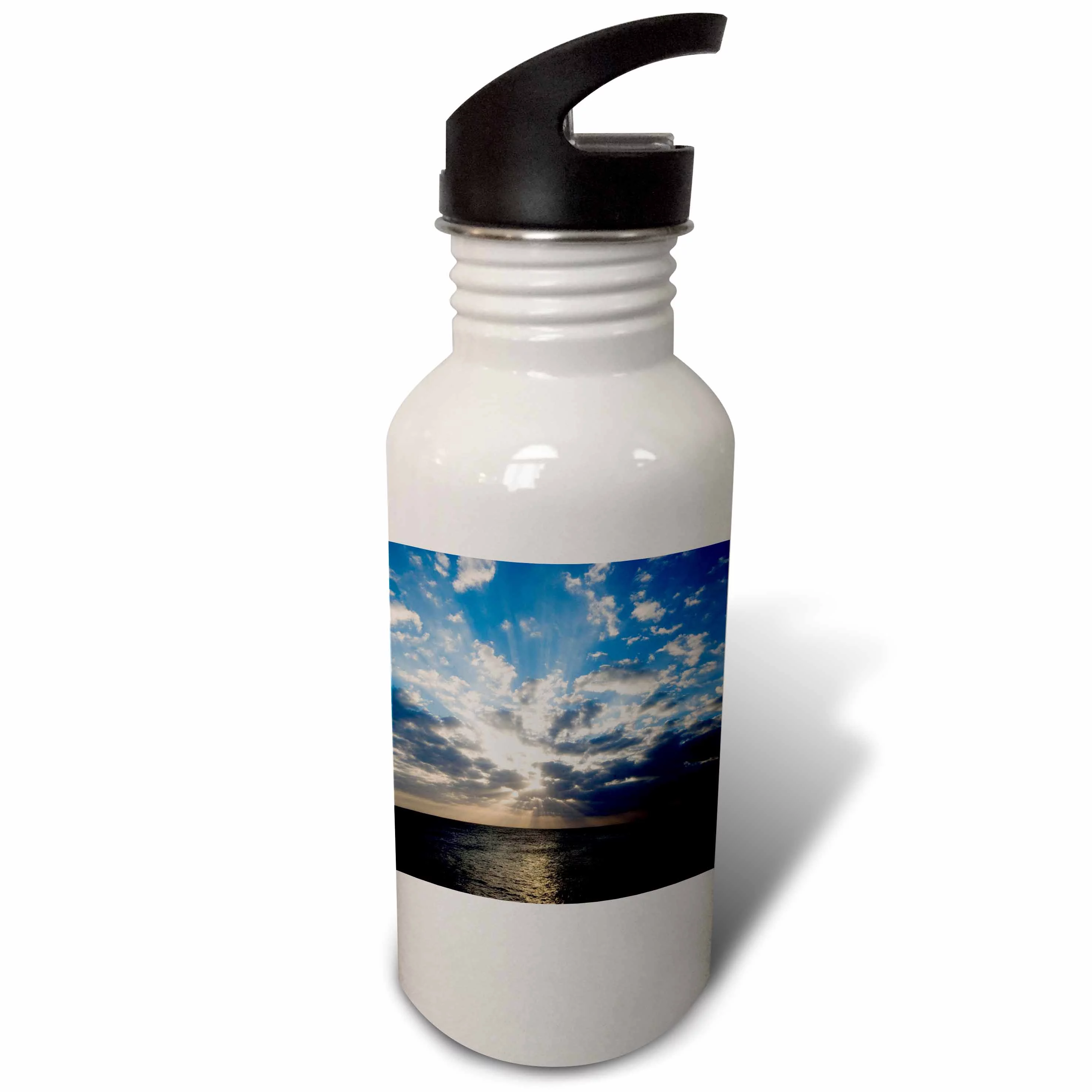 Sunset over ocean - NA04 DPB0000 - Douglas Peebles 21 oz Sports Water Bottle wb-84731-1