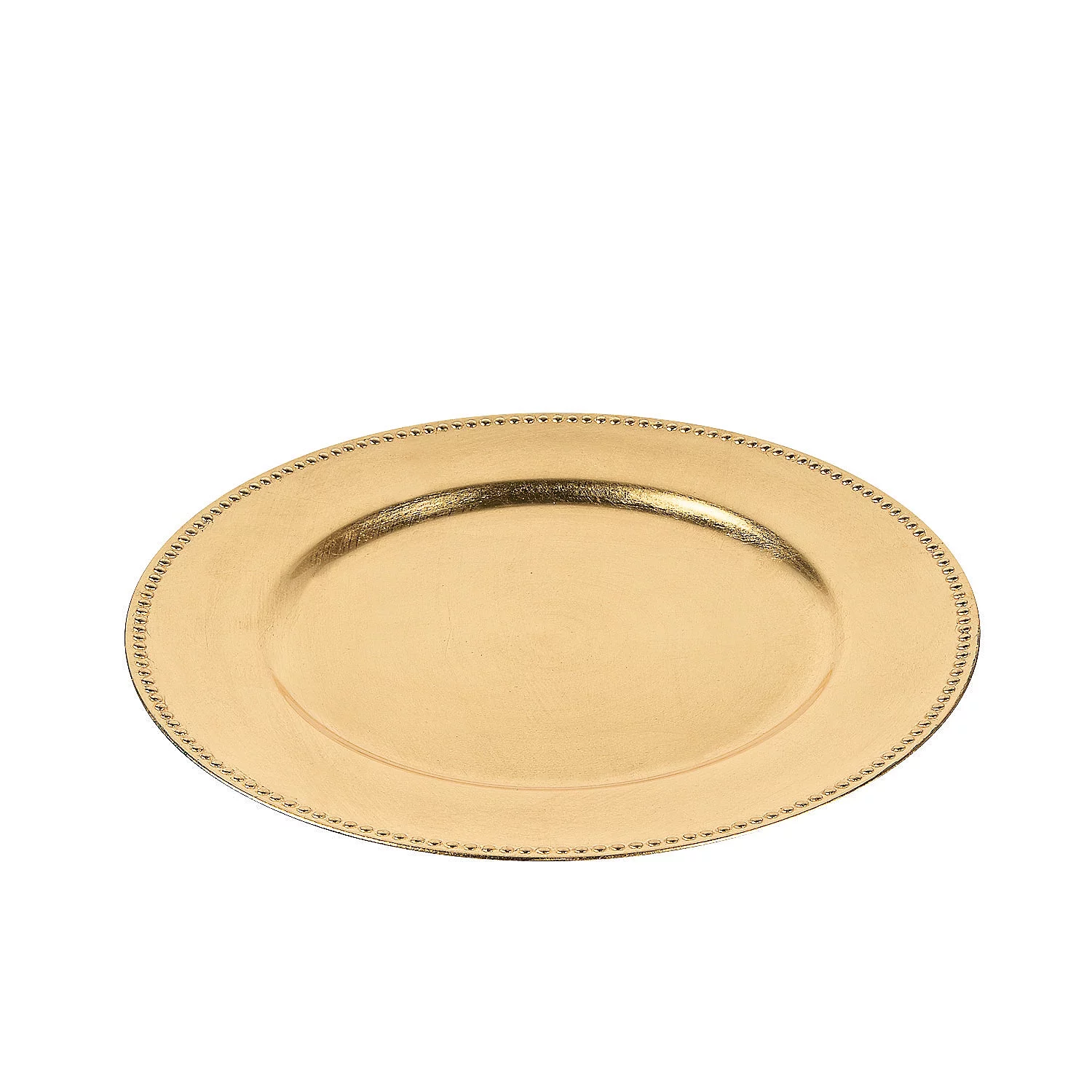 Gold Plastic Chargers (6Pc) - Party Supplies - 6 Pieces