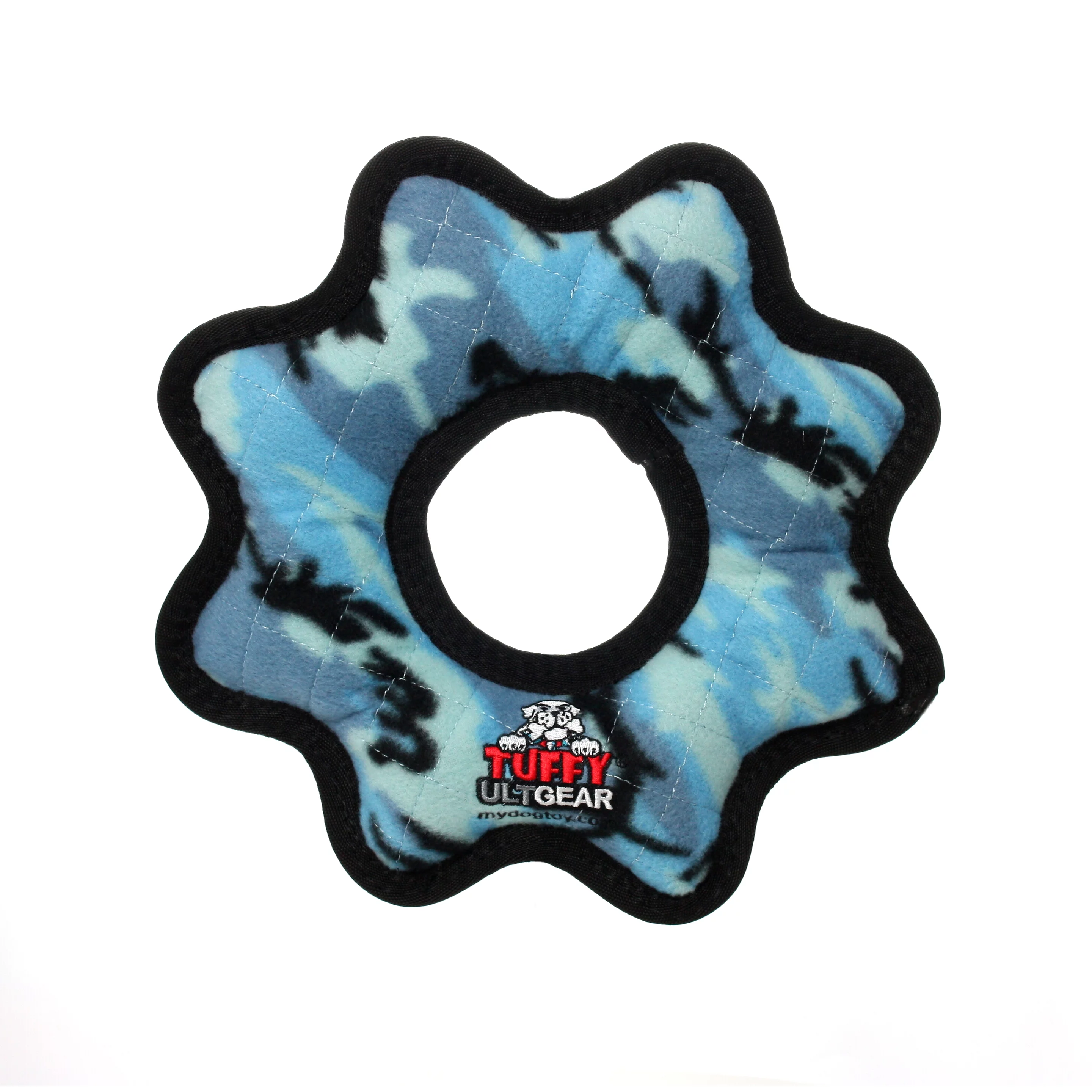 Tuffy Ultimate Gear Ring Durable Dog Toy, Camo Blue