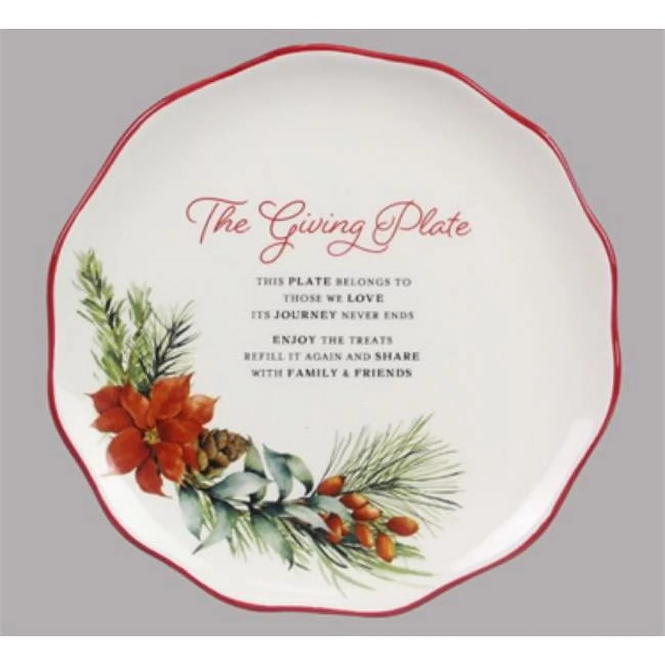 Ceramic Christmas Giving Plate