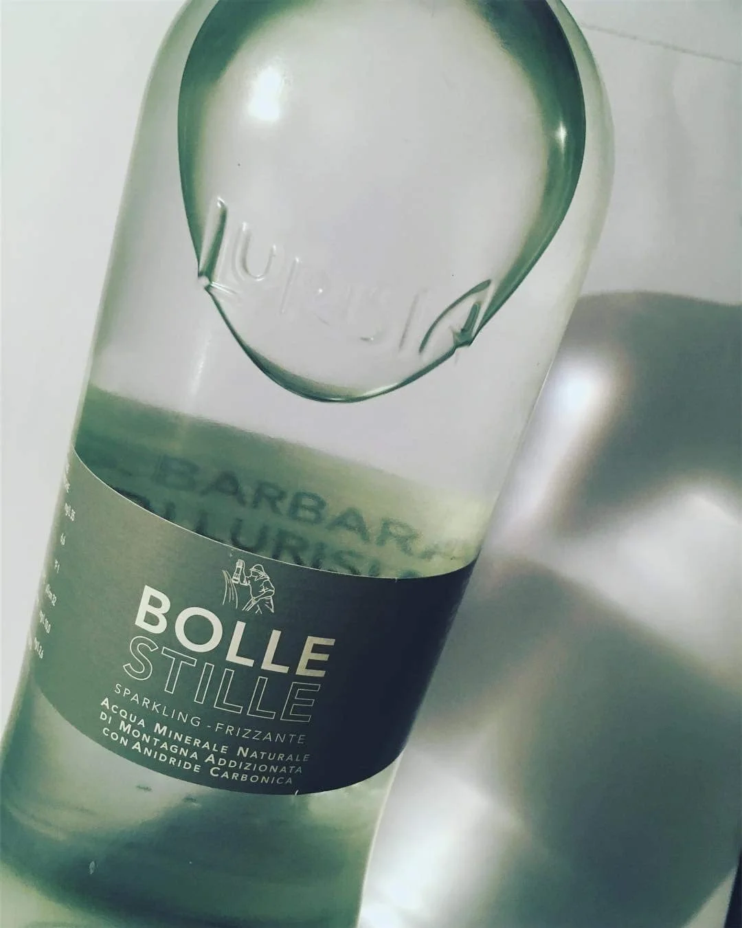 Alu Bolle (Sparkling) Natural Spring Mineral Water, 11 Fl Oz (5 Glass Bottles)