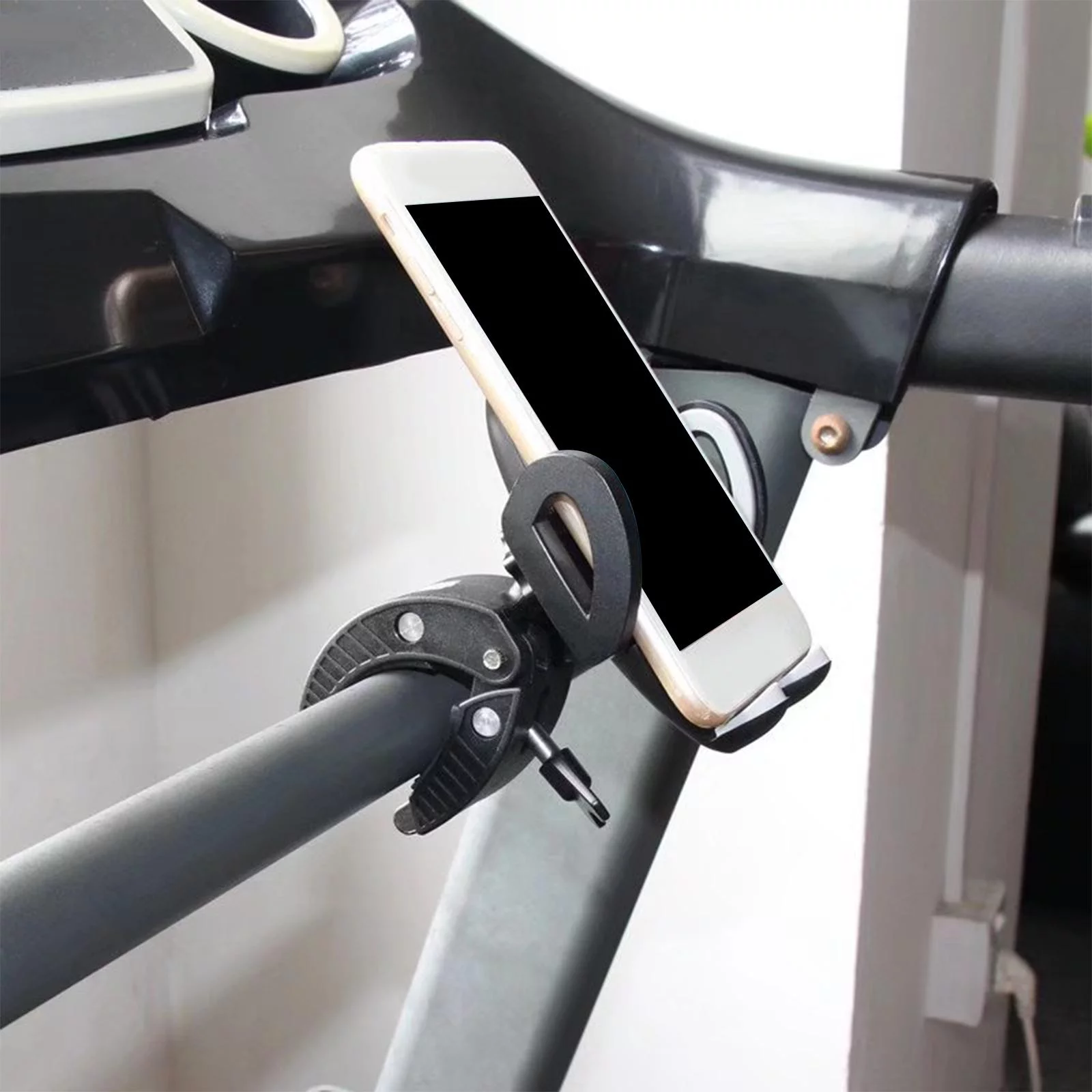 Mount Phone Holder for Bike Cradle Stand Features 360 Rotation and Universal Clamp