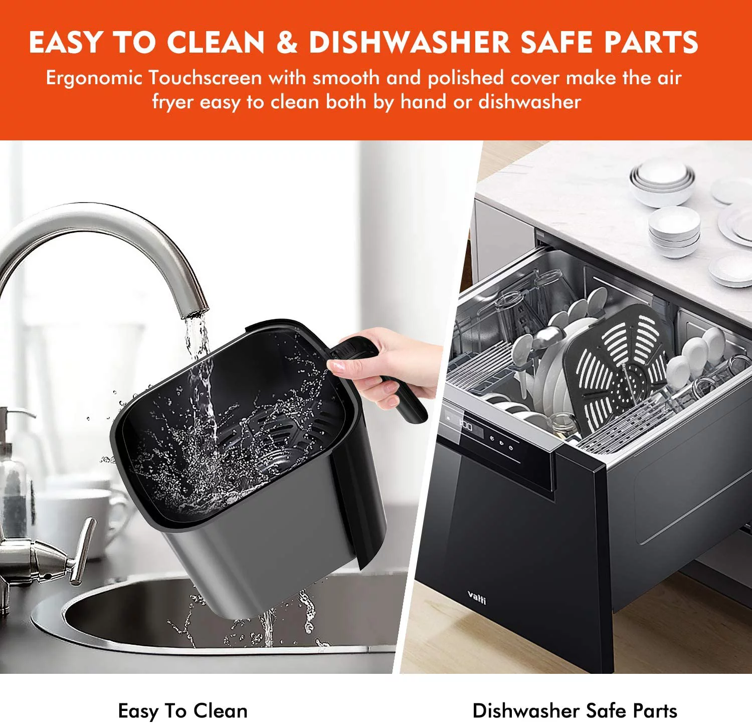 KOIOS Air Fryers Oven, Max XXL 7.8-Quart Dehydrator, 1800-Watt 4*6 Presets for Air Frying, Roasting, Reheating, Ergonomic Touchscreen, Oil-less, ETL