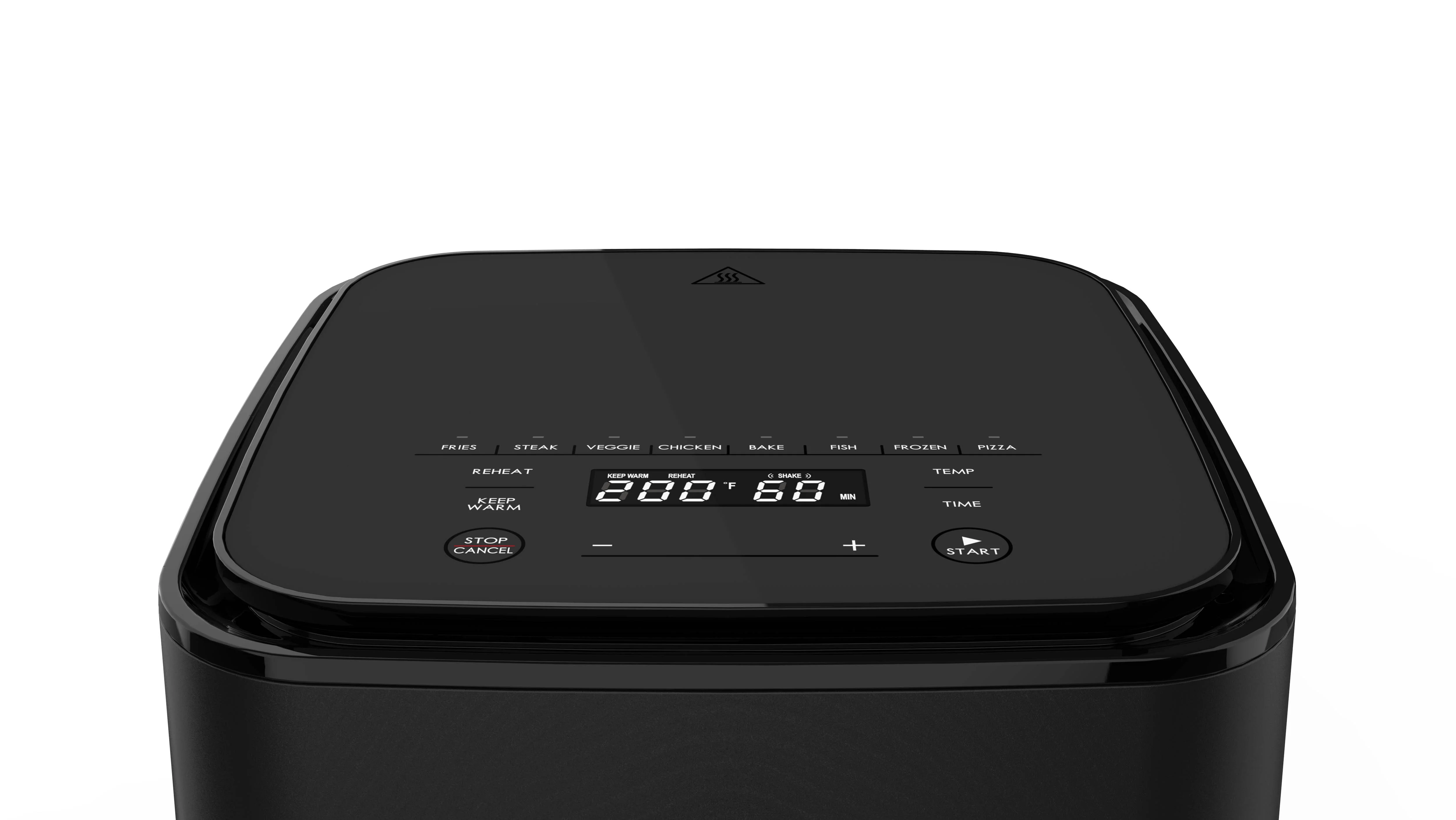 Galanz Oil Free Digital Air Fryer with Touch Control Panel, 8 Pre-Programmed Settings, Shake Alert and Removable Non-Stick Fry Basket, 5.8 Quart, Stainless Steel