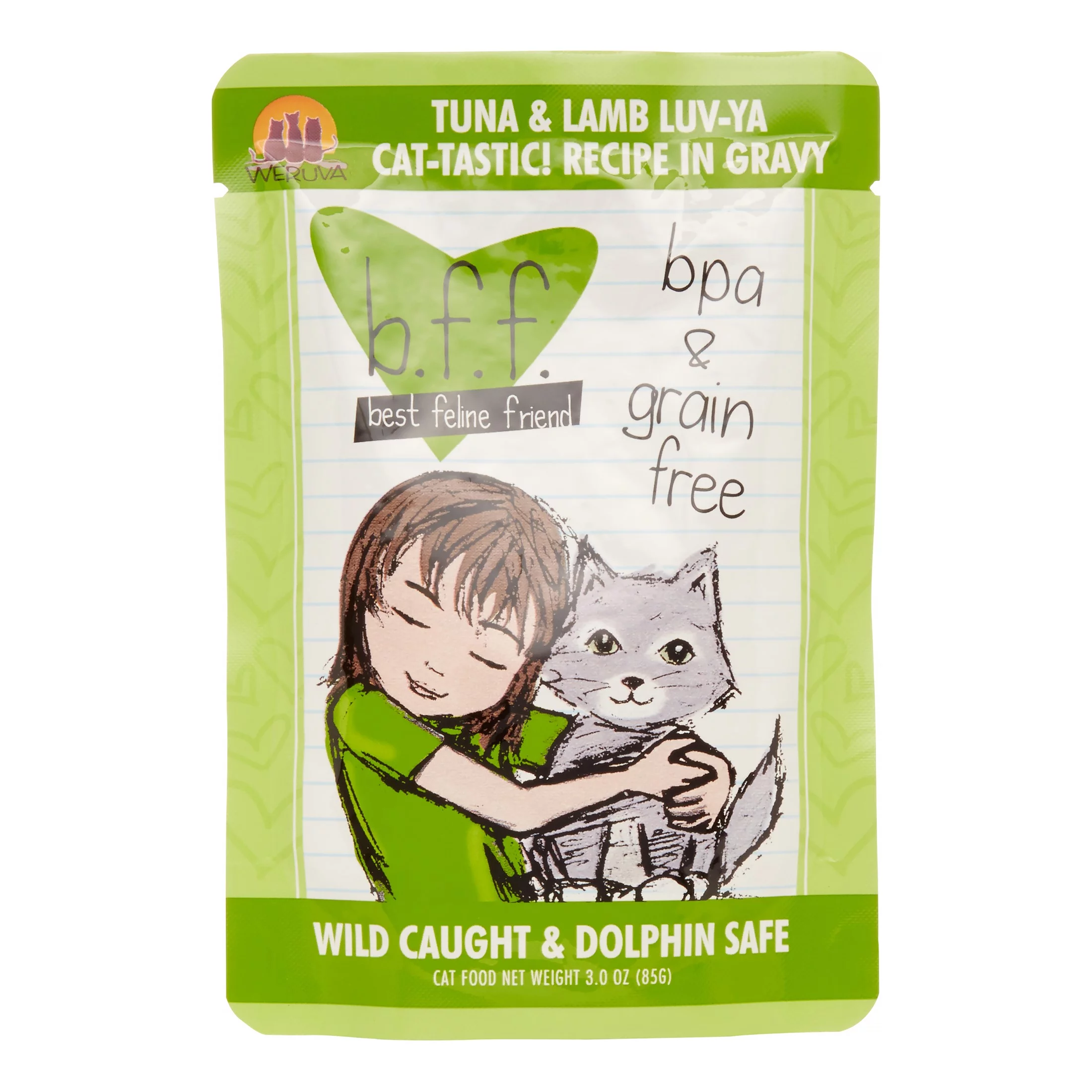 Weruva BFF Grain-Free Tuna & Lamb Luv-Ya Recipe Wet Cat Food, 3 Oz, 12 Ct