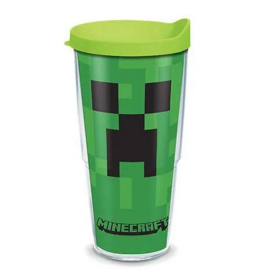 Minecraft Creeper Tervis® Plastic 16 oz Tumbler With Travel Lid
