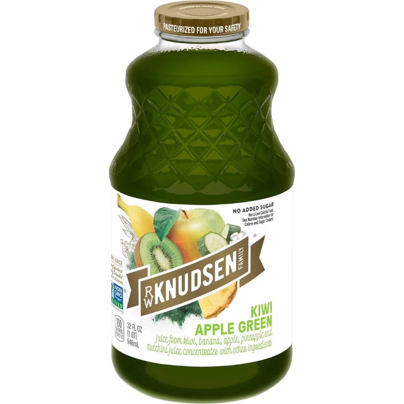 KNUDSEN JUICE KIWI APPLE GREEN 32 FO - Pack of 6