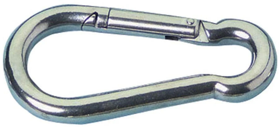 Stainless Steel 316 Snap Hook Spring Loaded Link Carabiner Connector Marine Grade